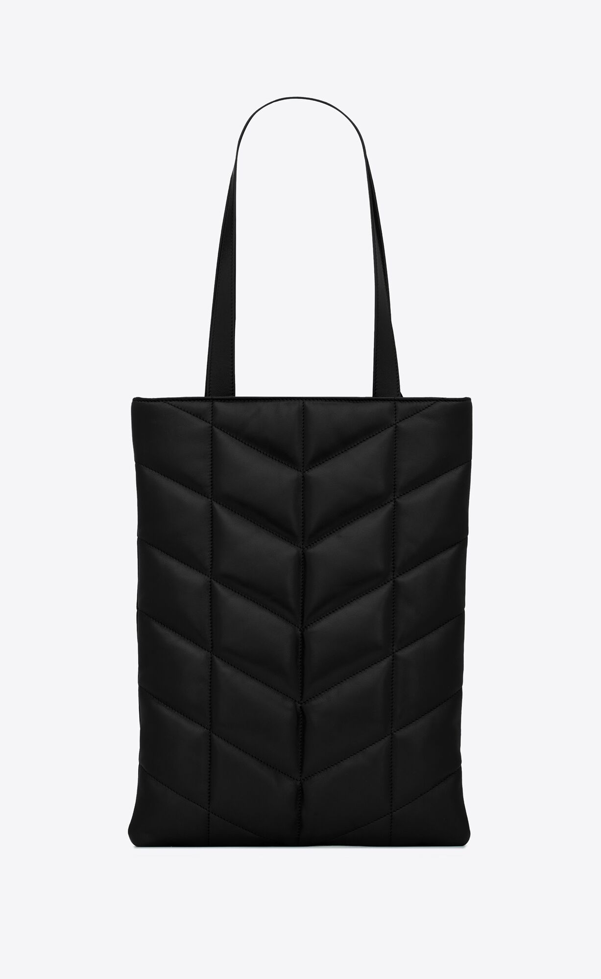 YSL Puffer Tote Bag In Smooth Lambskin Noir | 17834-NBAD