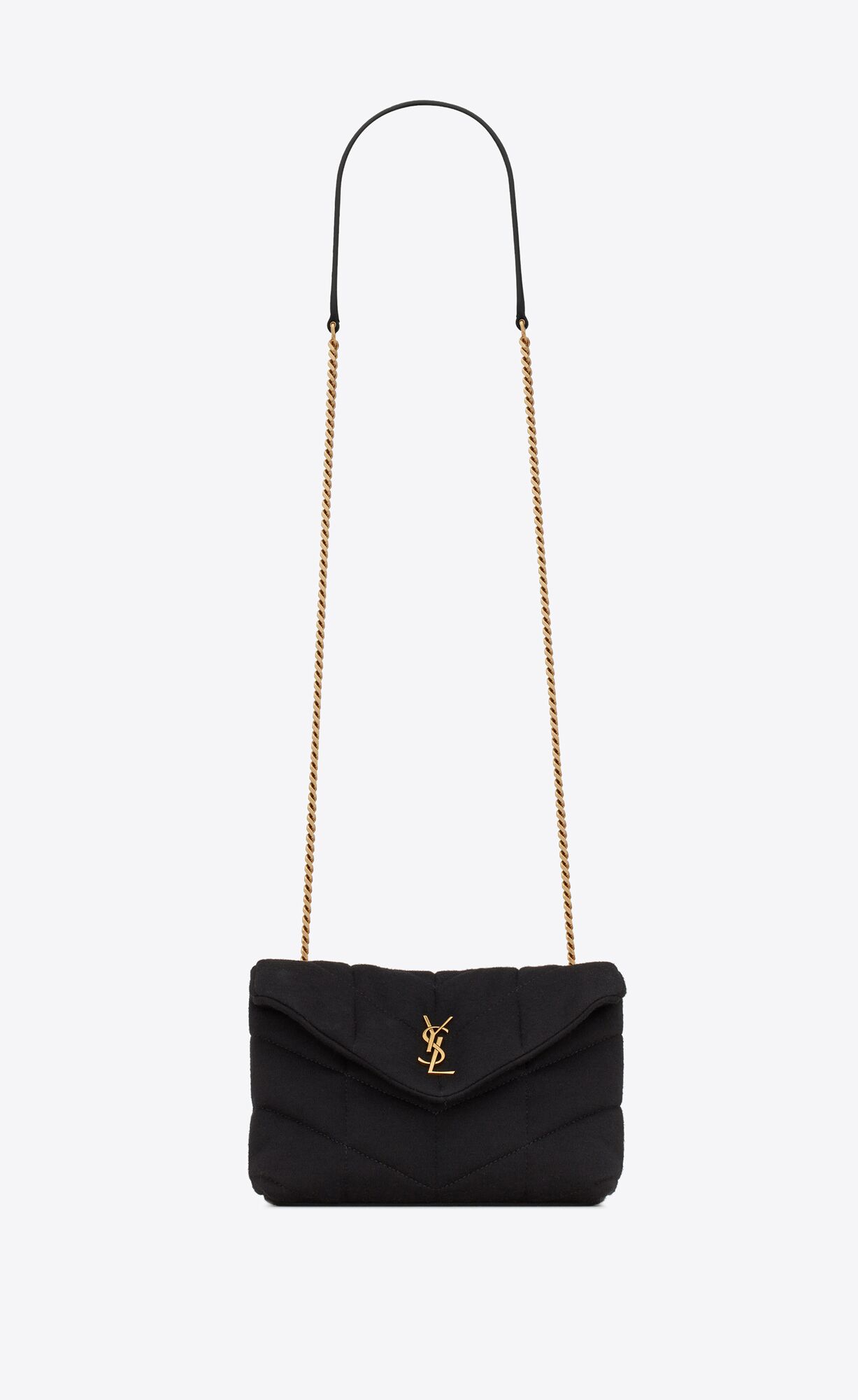 YSL Puffer Toy Bag In Jersey Čierne | 05812-LHES