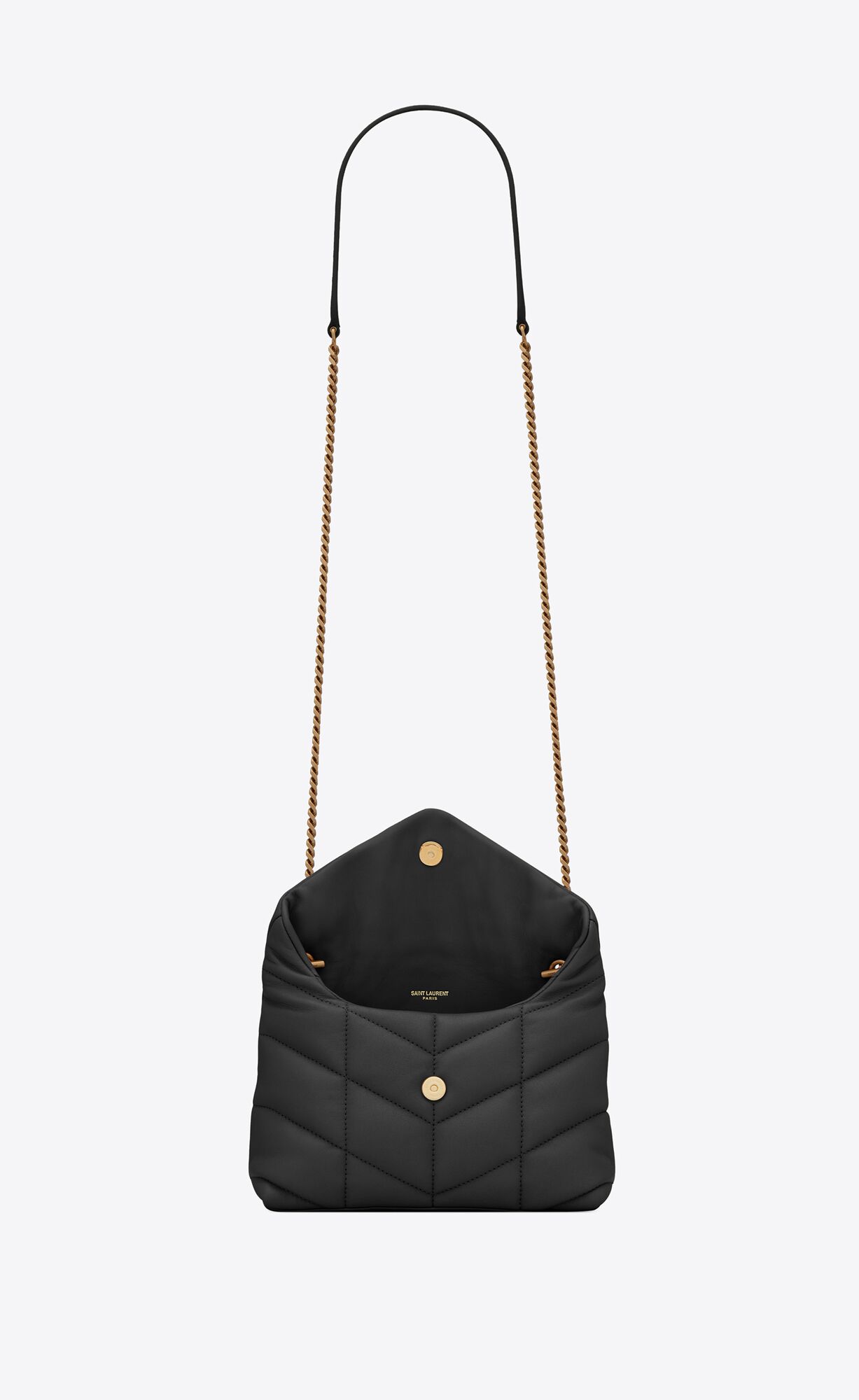 YSL Puffer Toy Bag In Prešívané Lambskin Noir | 59780-PSZA