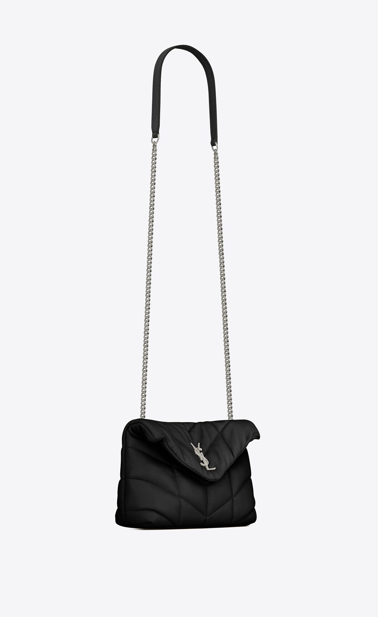 YSL Puffer Toy Bag In Prešívané Lambskin Noir | 82519-JSMR