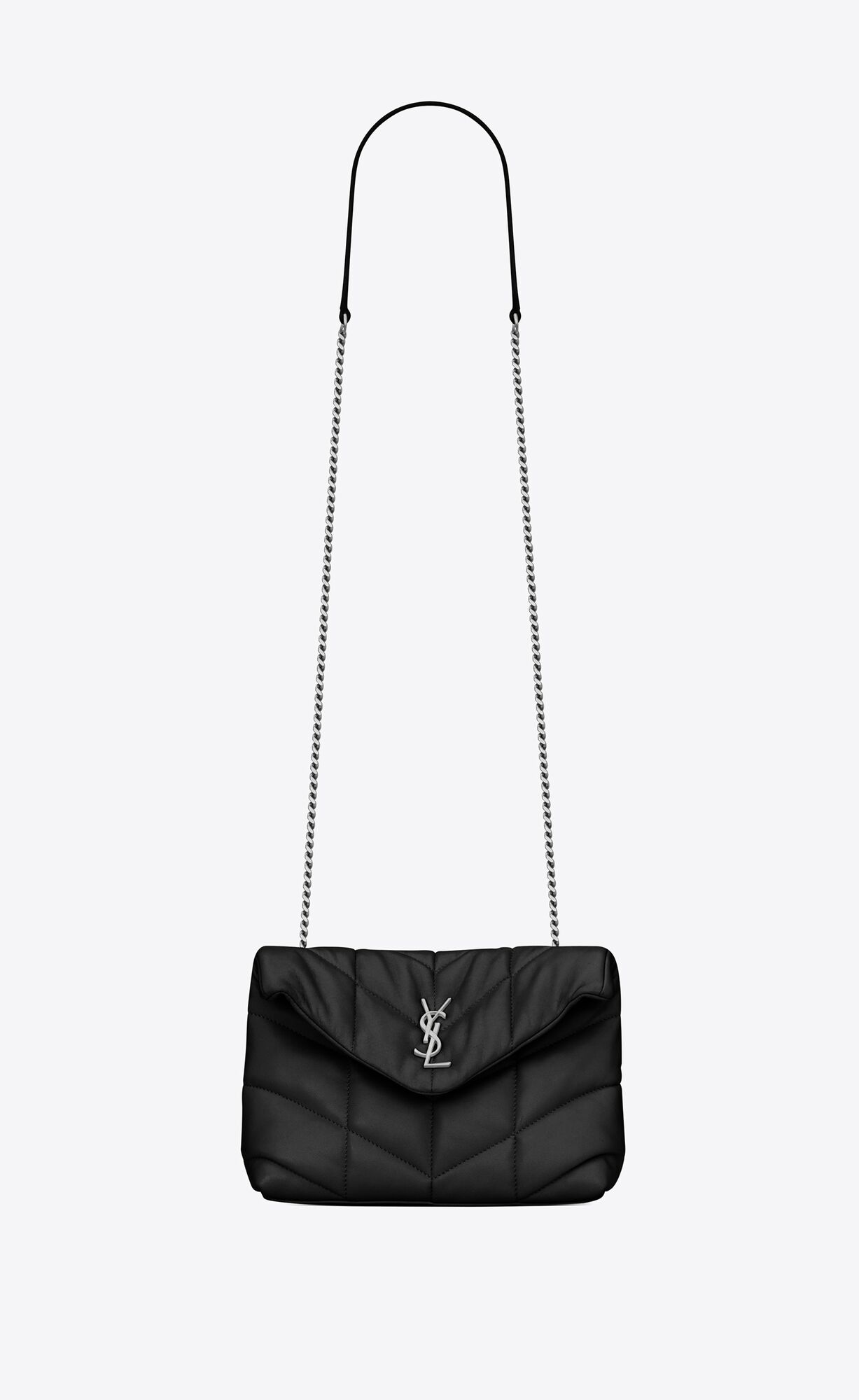 YSL Puffer Toy Bag In Prešívané Lambskin Noir | 82519-JSMR