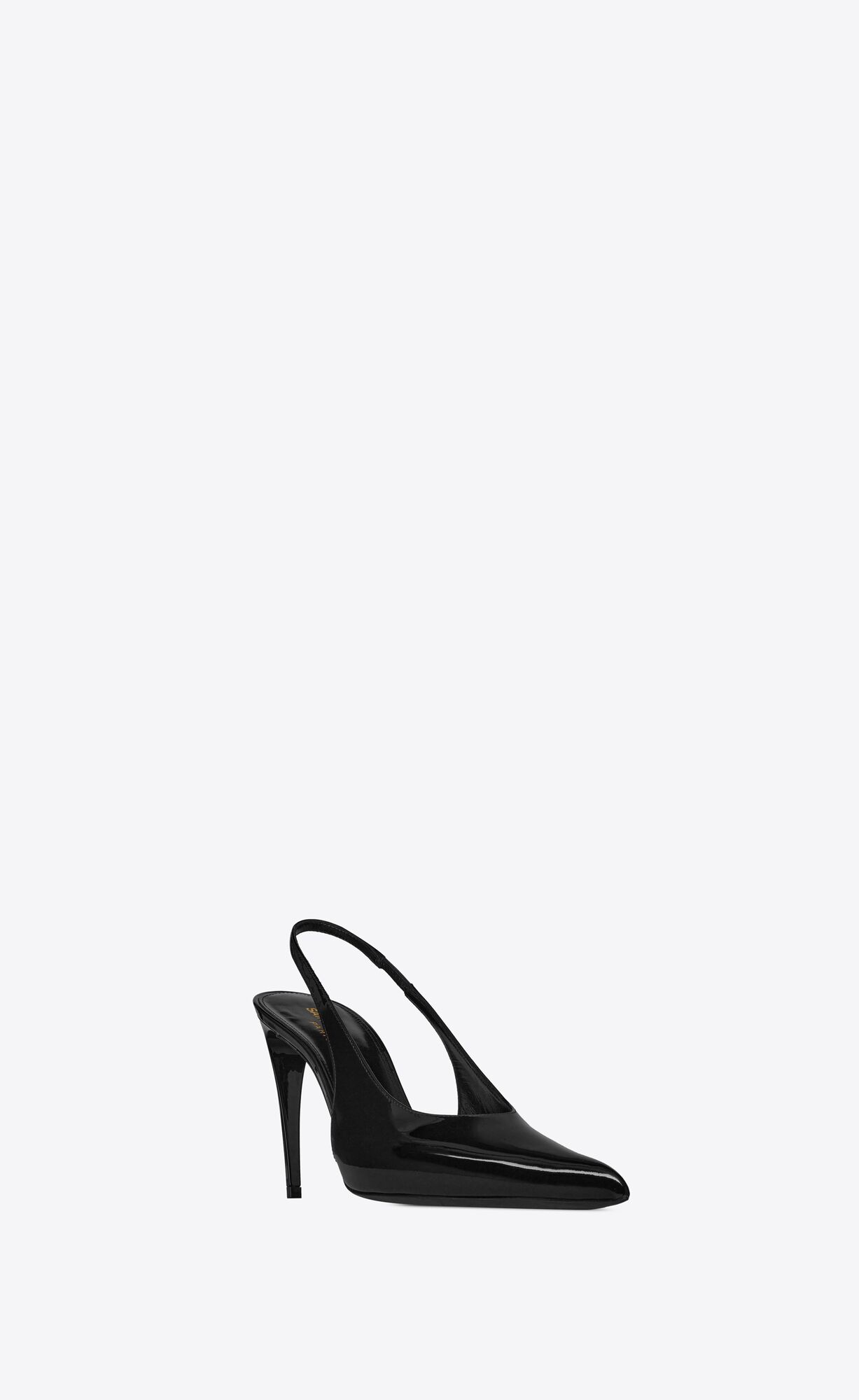 YSL Pulp Slingback Pumps In Lakovane Kozene Čierne | 65413-BXTJ