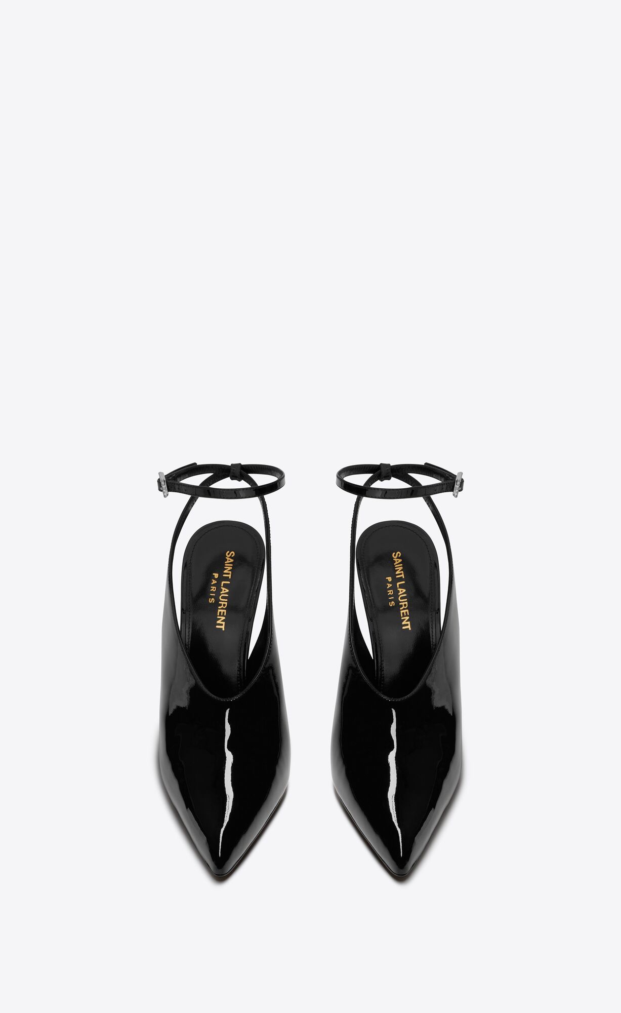 YSL Pulp Slingback Pumps In Lakovane Kozene Čierne | 81296-JZAR