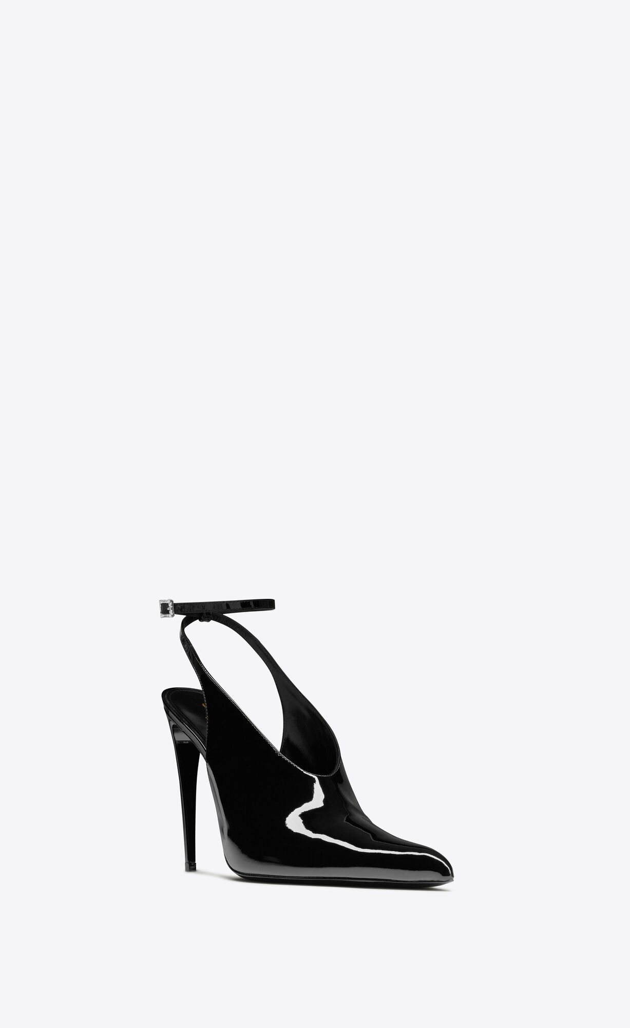 YSL Pulp Slingback Pumps In Lakovane Kozene Čierne | 81296-JZAR