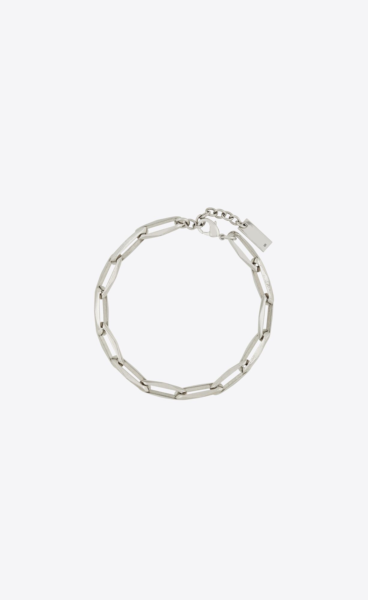 YSL Rectangular Chain Bracelet In Metal Palladium | 84162-PSHY