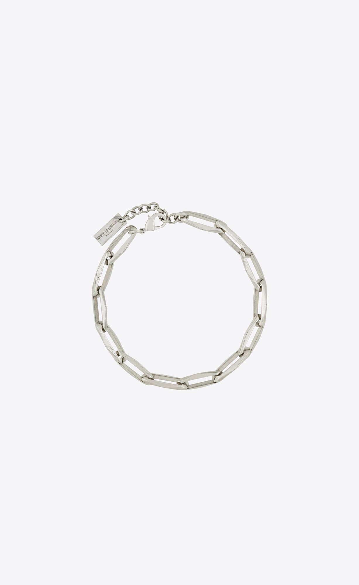 YSL Rectangular Chain Bracelet In Metal Palladium | 84162-PSHY