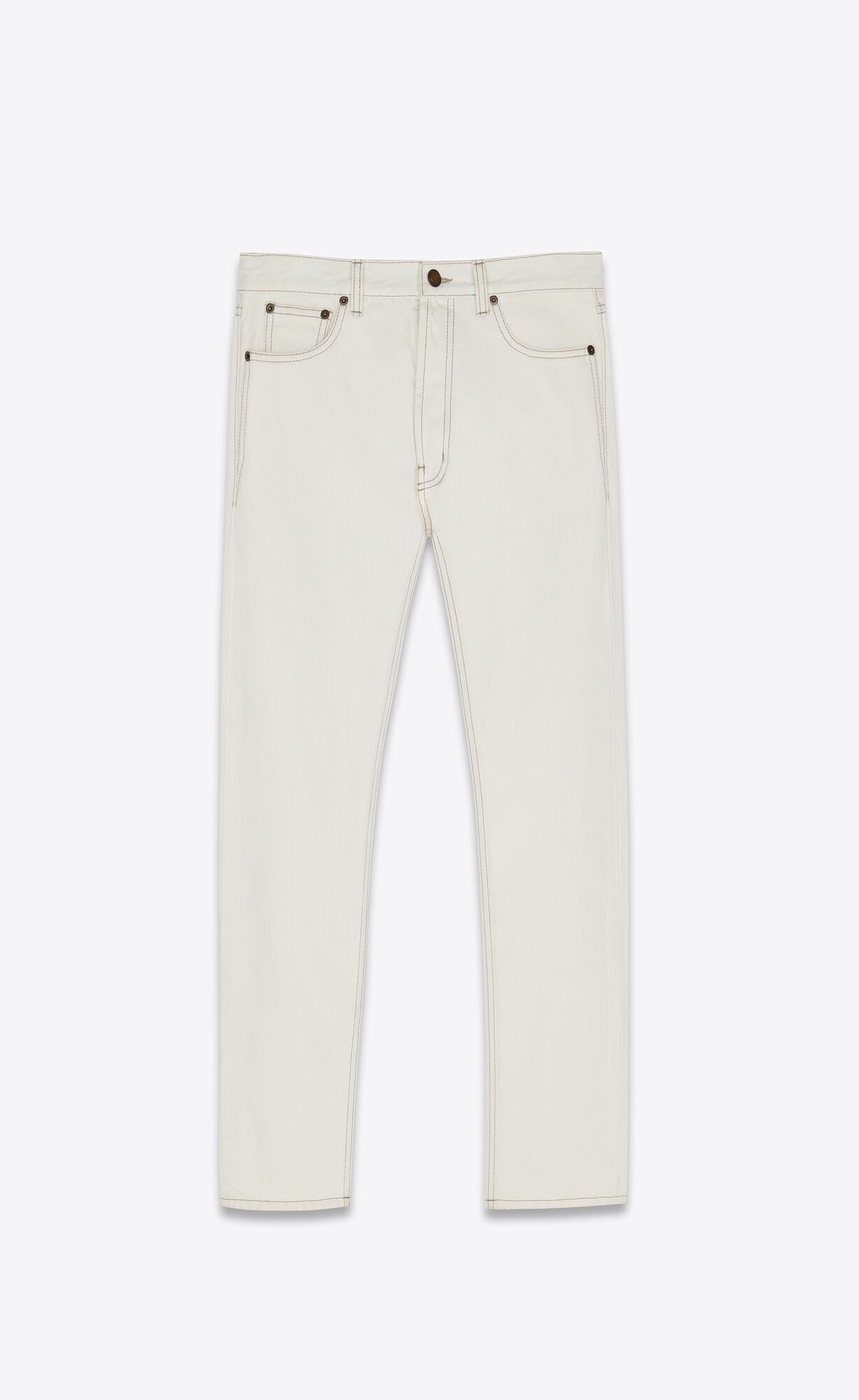 YSL Relaxed-fit Jeans Siva Biele | 76812-OZYR