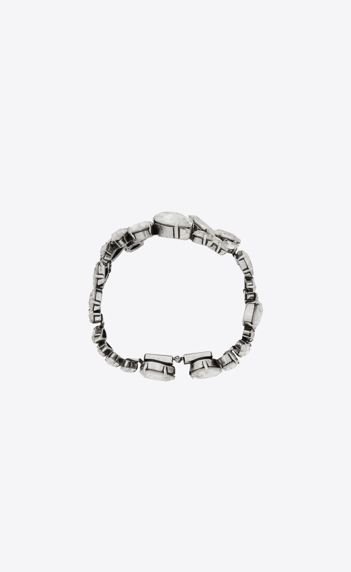 YSL Rhinestone Bouquet Bracelet In Metal Strieborne | 21804-FUXQ