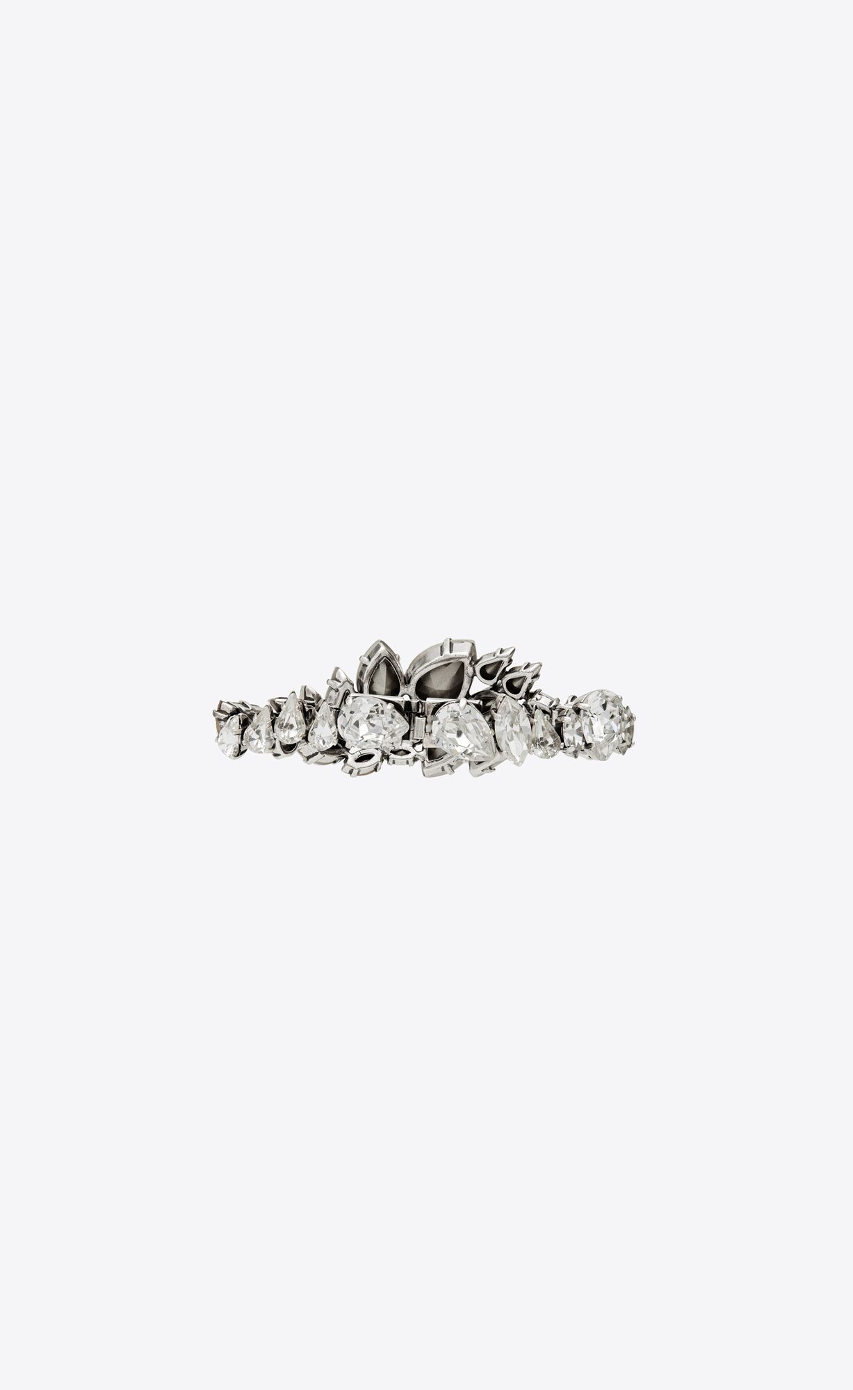 YSL Rhinestone Bouquet Bracelet In Metal Strieborne | 21804-FUXQ