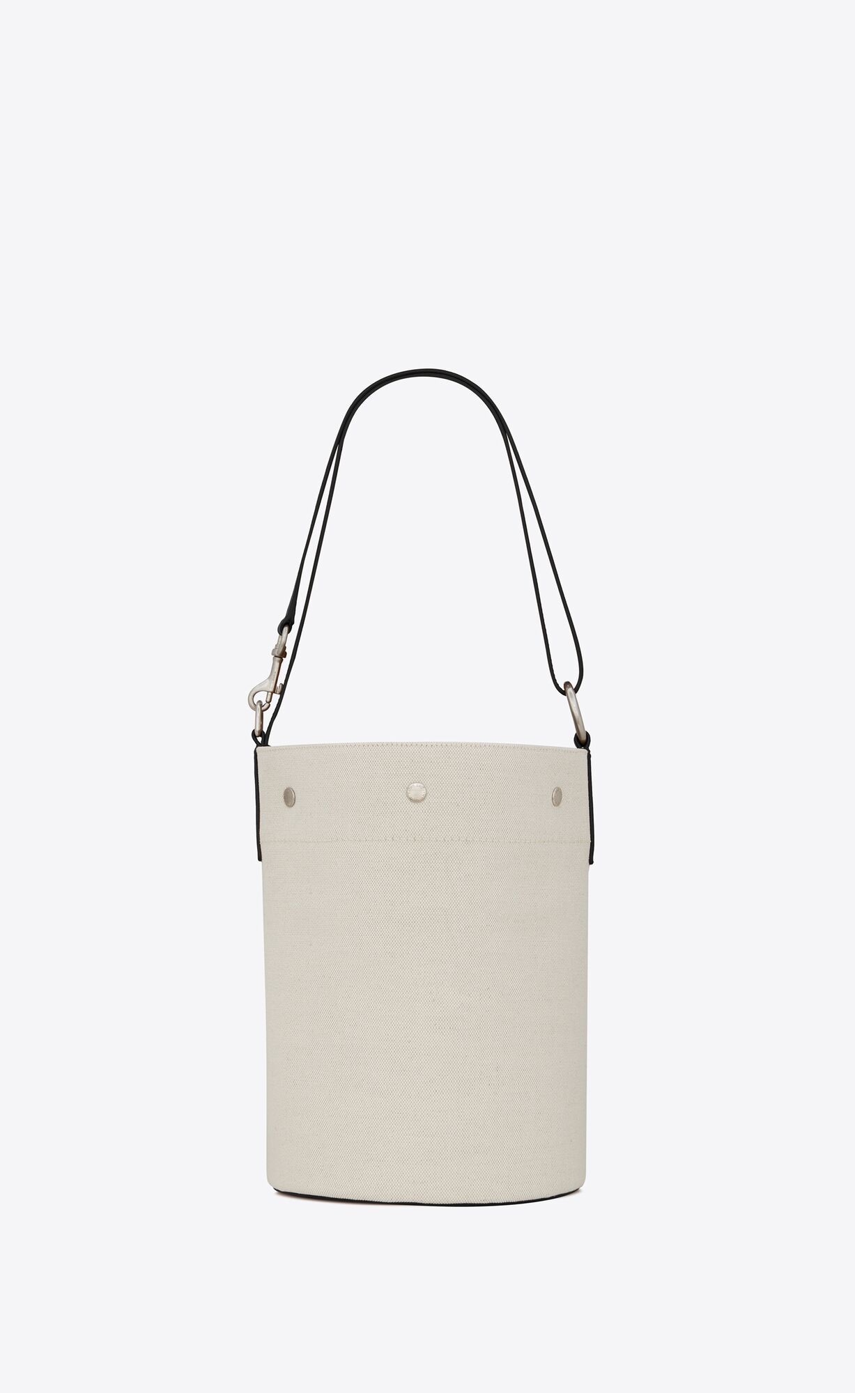 YSL Rive Gauche Bucket Bag In Linen Biele Béžové | 96204-IWCP