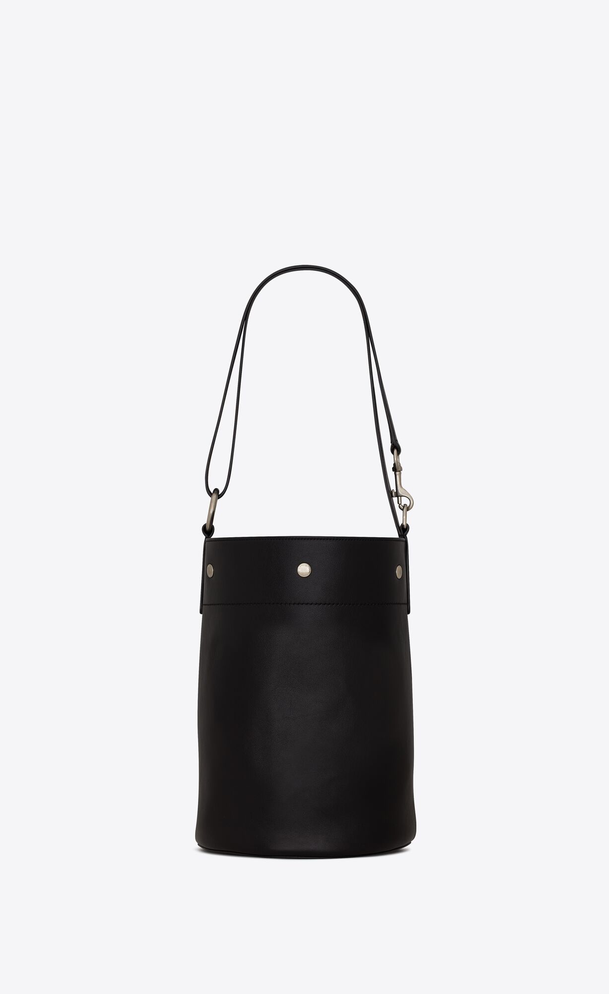 YSL Rive Gauche Bucket Bag In Smooth Kozene Noir | 98634-NEHG