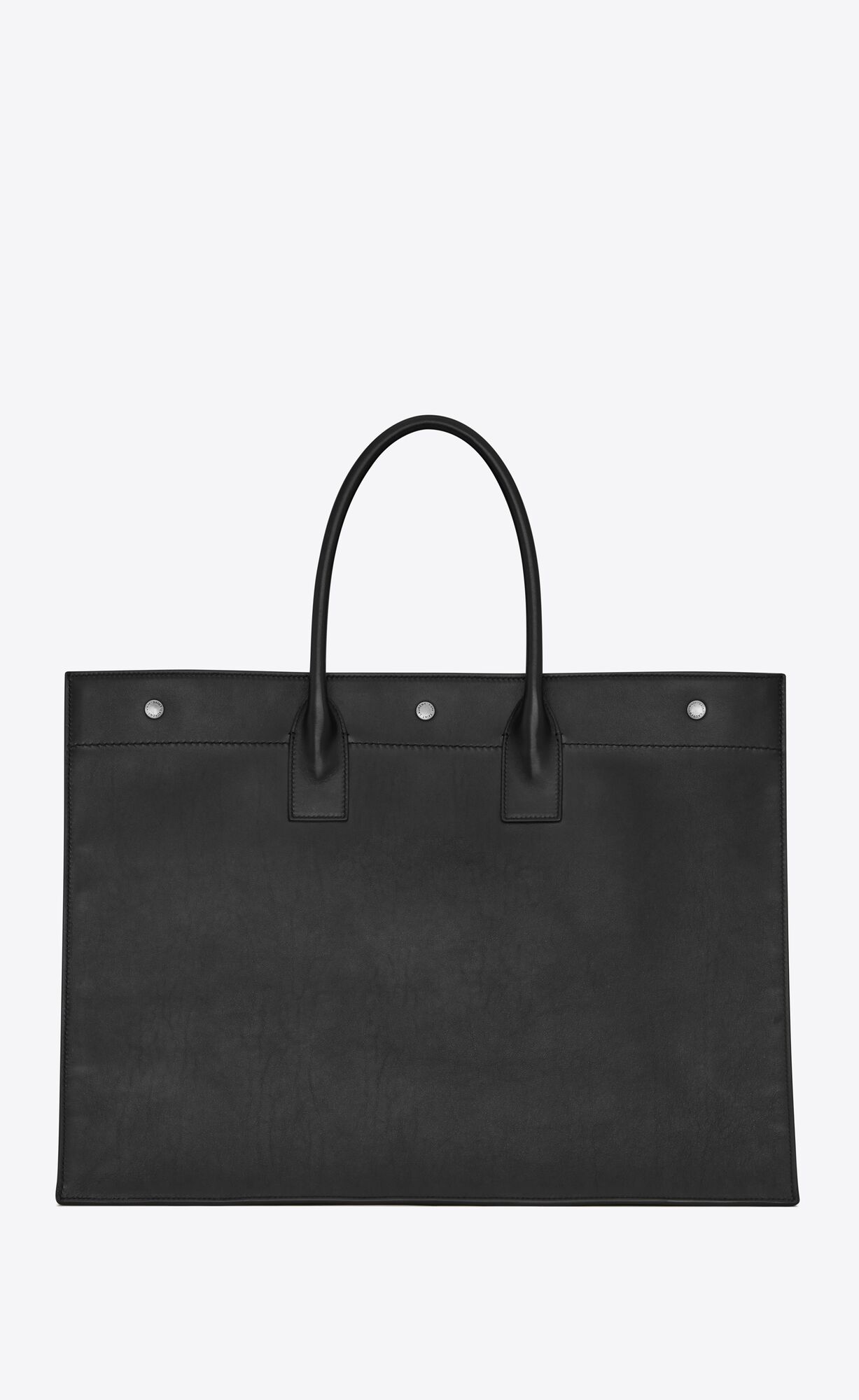 YSL Rive Gauche Large Tote Bag In Smooth Kozene Čierne | 90148-AYVC