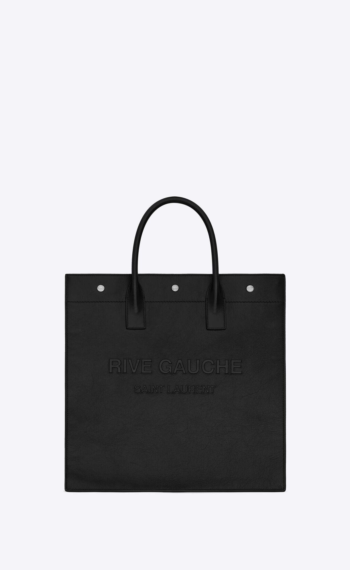 YSL Rive Gauche North/South Tote Bag In Smooth Kozene Čierne | 13479-RDOK