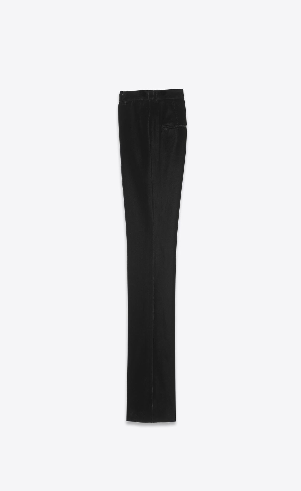 YSL Rovno-leg Pants In Velvet Noir | 04356-UWGF