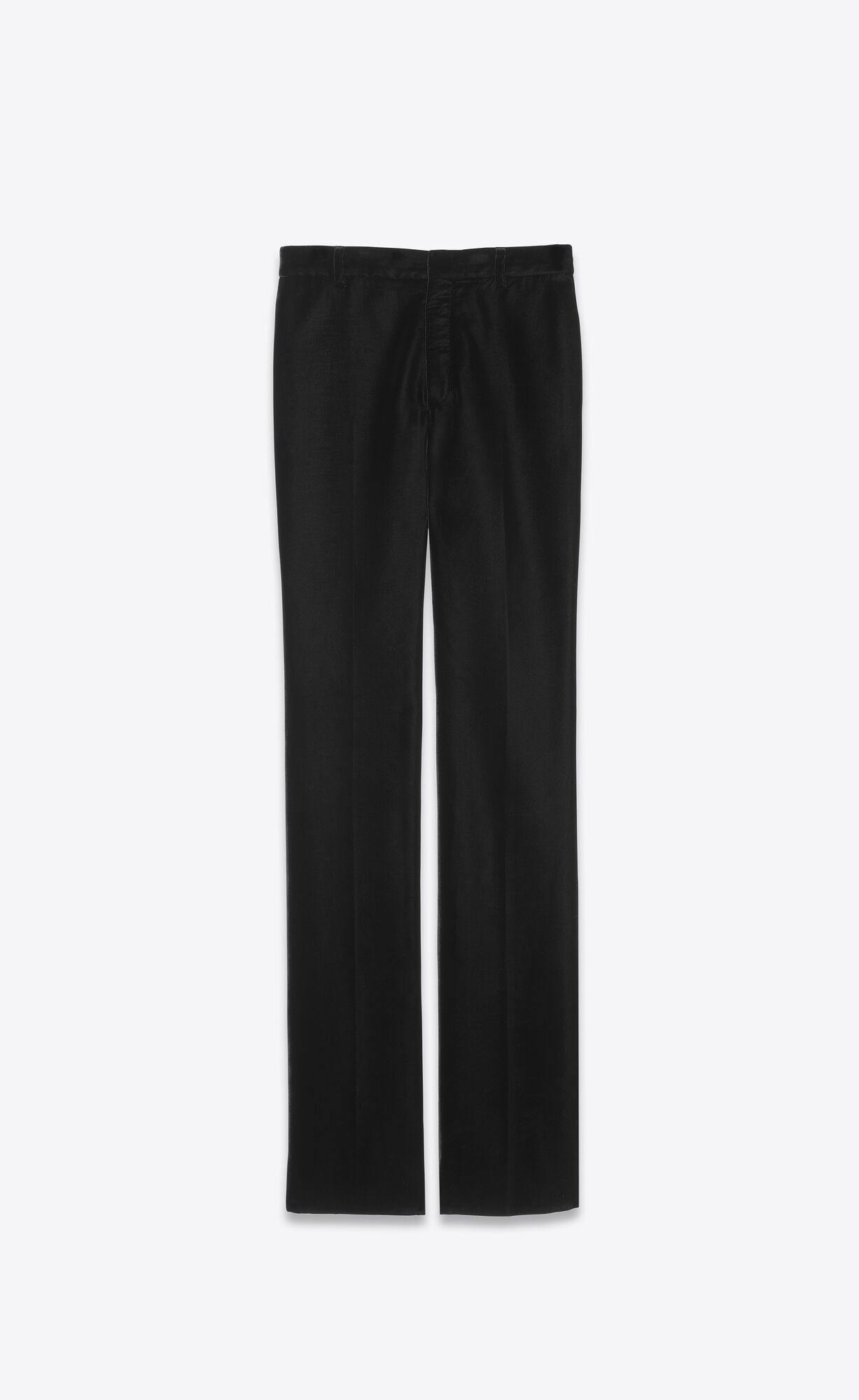 YSL Rovno-leg Pants In Velvet Noir | 04356-UWGF