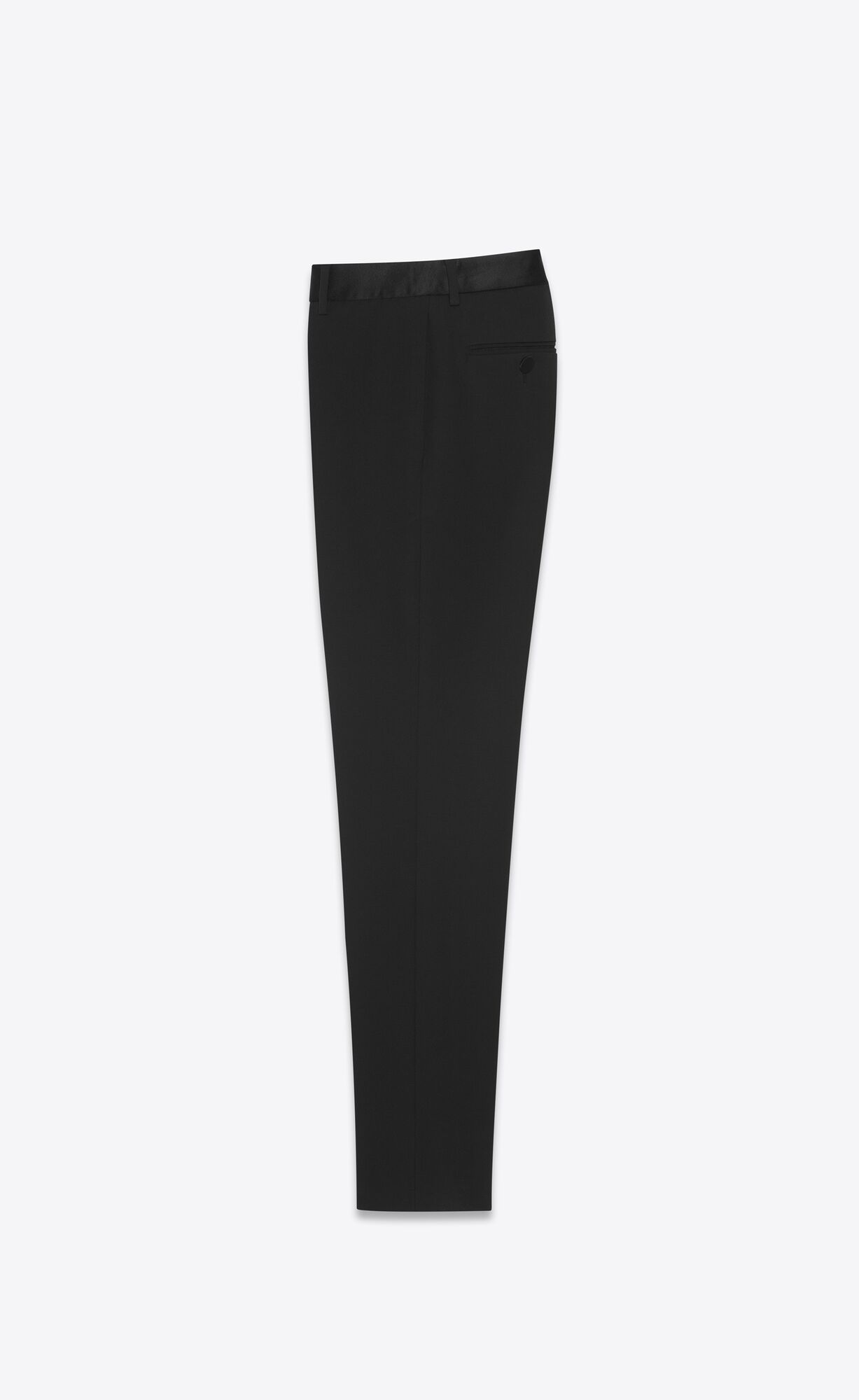 YSL Rovno-leg Tuxedo Pants In Grain De Poudre Čierne | 67038-VHKZ