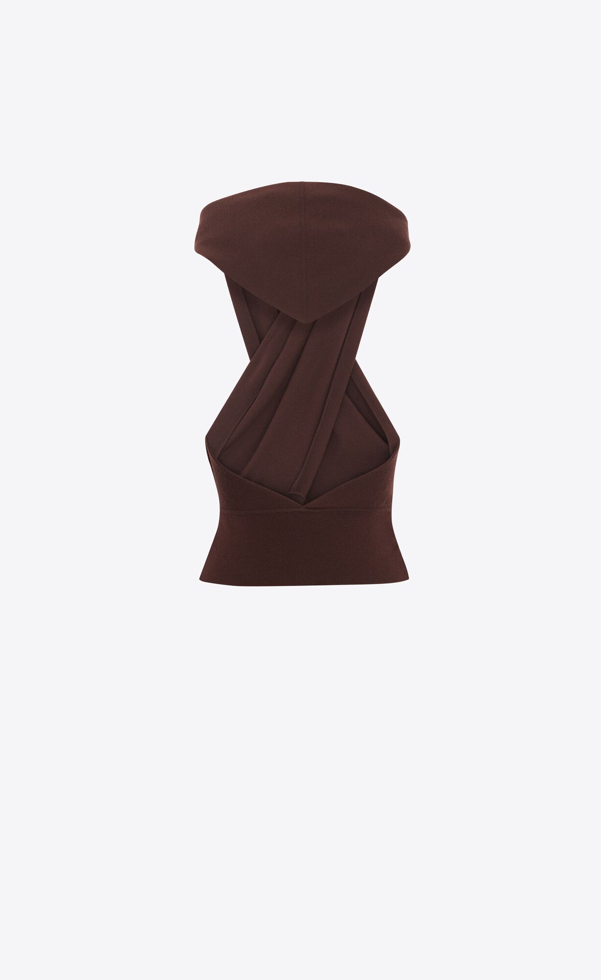 YSL S Kapucňou Top In Vlna Marron | 23197-AKMR