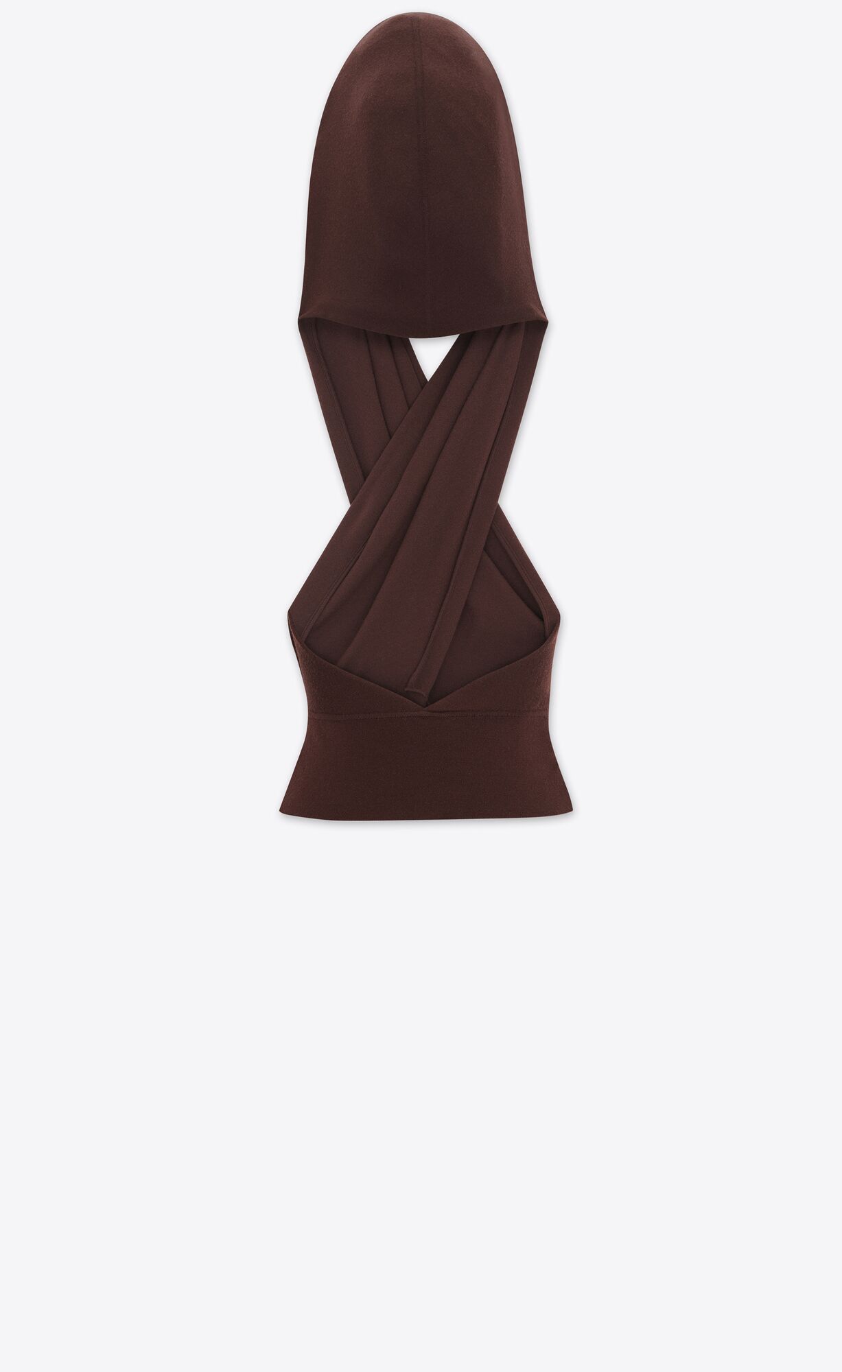 YSL S Kapucňou Top In Vlna Marron | 23197-AKMR