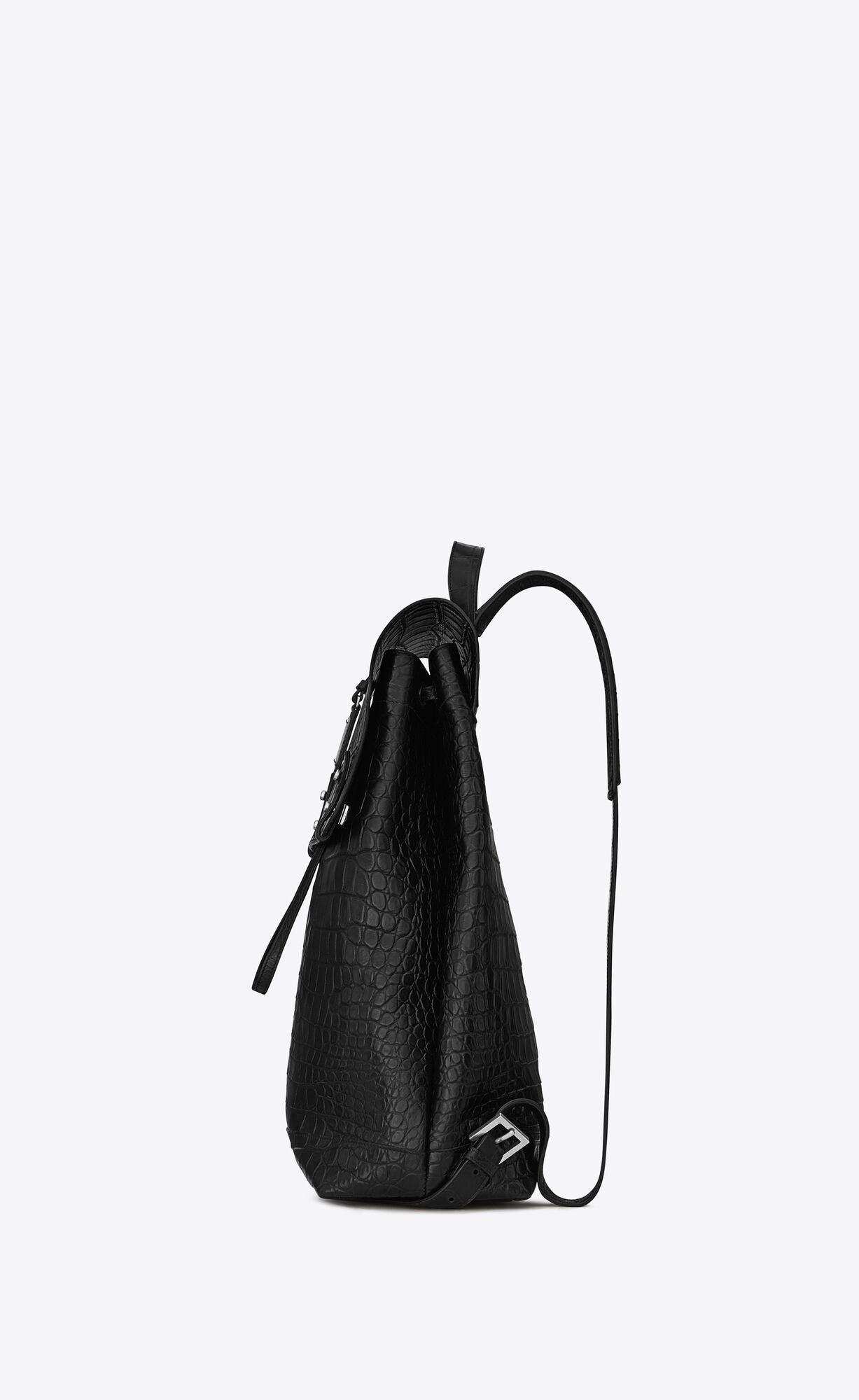 YSL Sac De Jour Backpack In Crocodile-embossed Kozene Čierne | 53061-CAIF