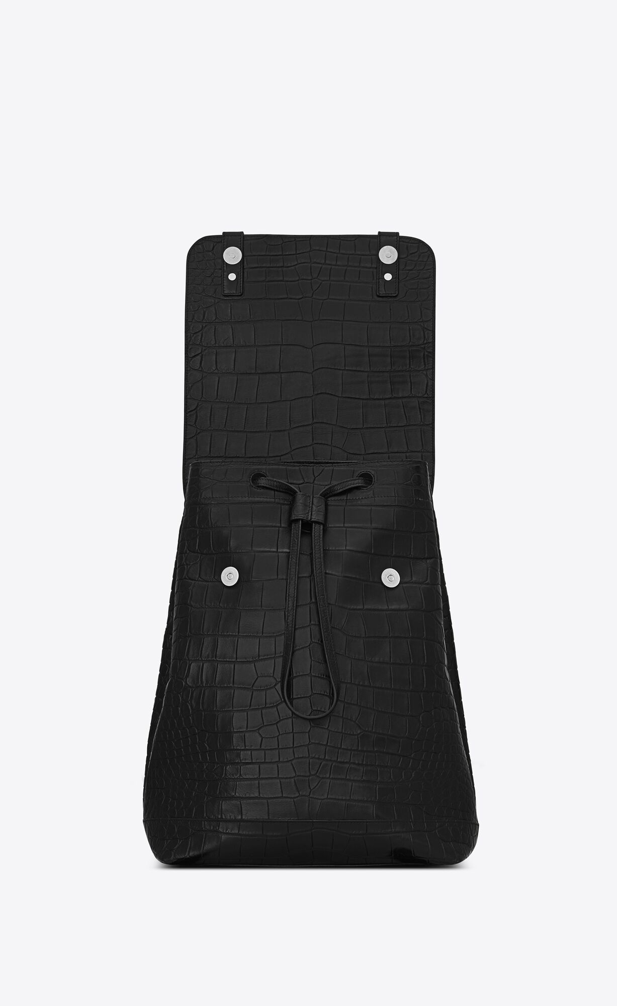 YSL Sac De Jour Backpack In Crocodile-embossed Kozene Čierne | 53061-CAIF