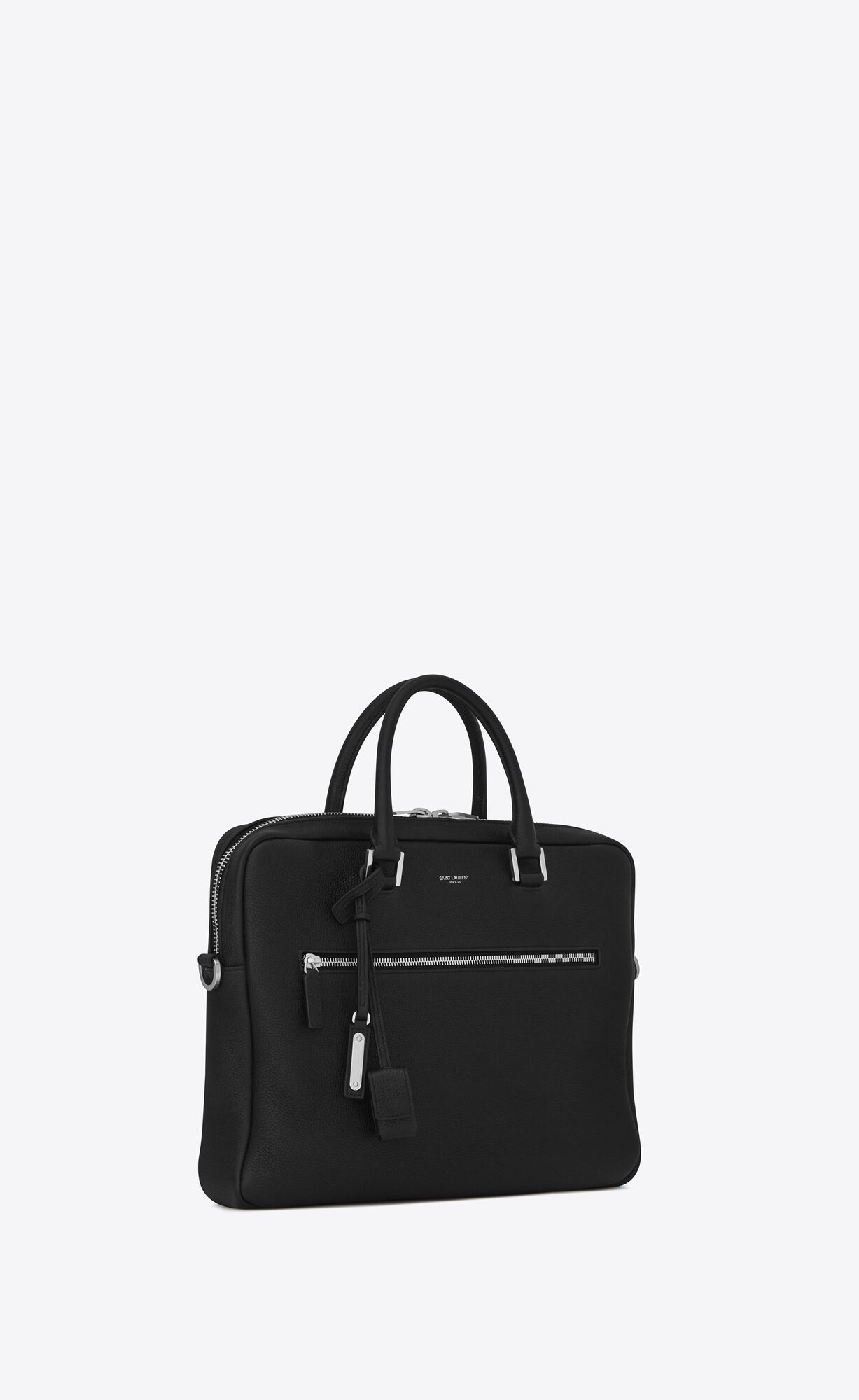 YSL Sac De Jour Briefcase In Grained Kozene Čierne | 67039-TORK