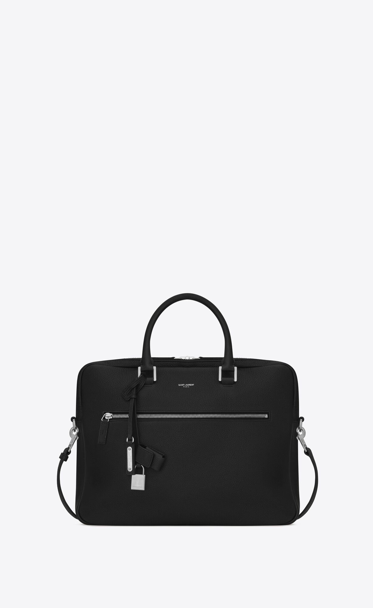 YSL Sac De Jour Briefcase In Grained Kozene Čierne | 67039-TORK