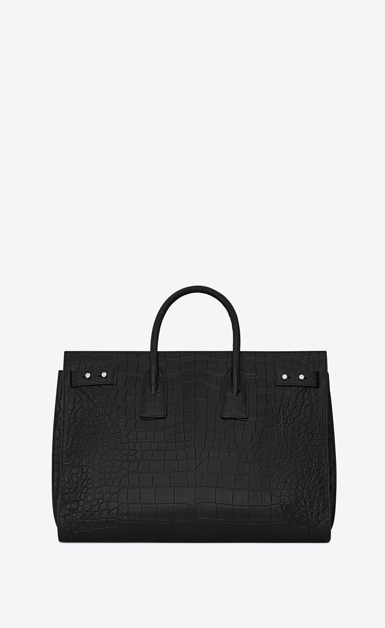 YSL Sac De Jour Large In Crocodile-embossed Kozene Čierne | 85742-YKNS