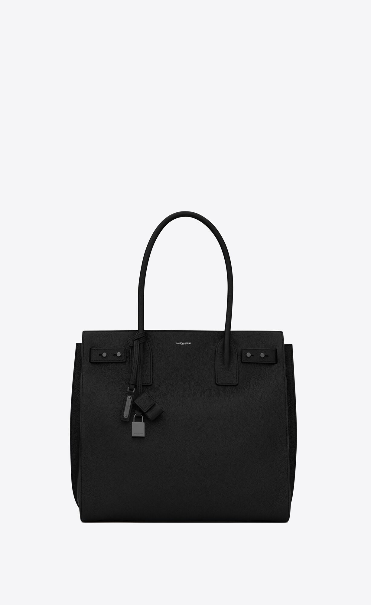 YSL Sac De Jour North/South Tote In Grained Kozene Čierne | 75283-VCRT