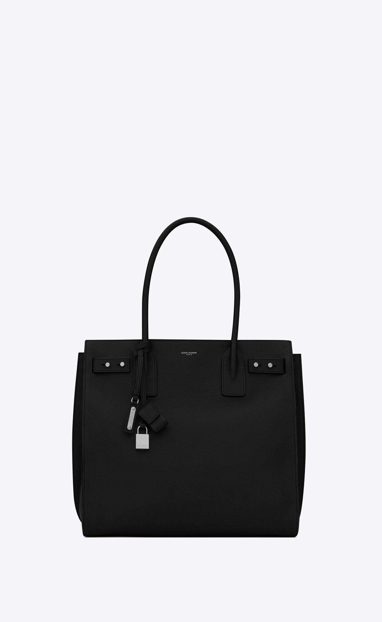 YSL Sac De Jour North/South Tote In Grained Kozene Čierne | 80432-GTUW