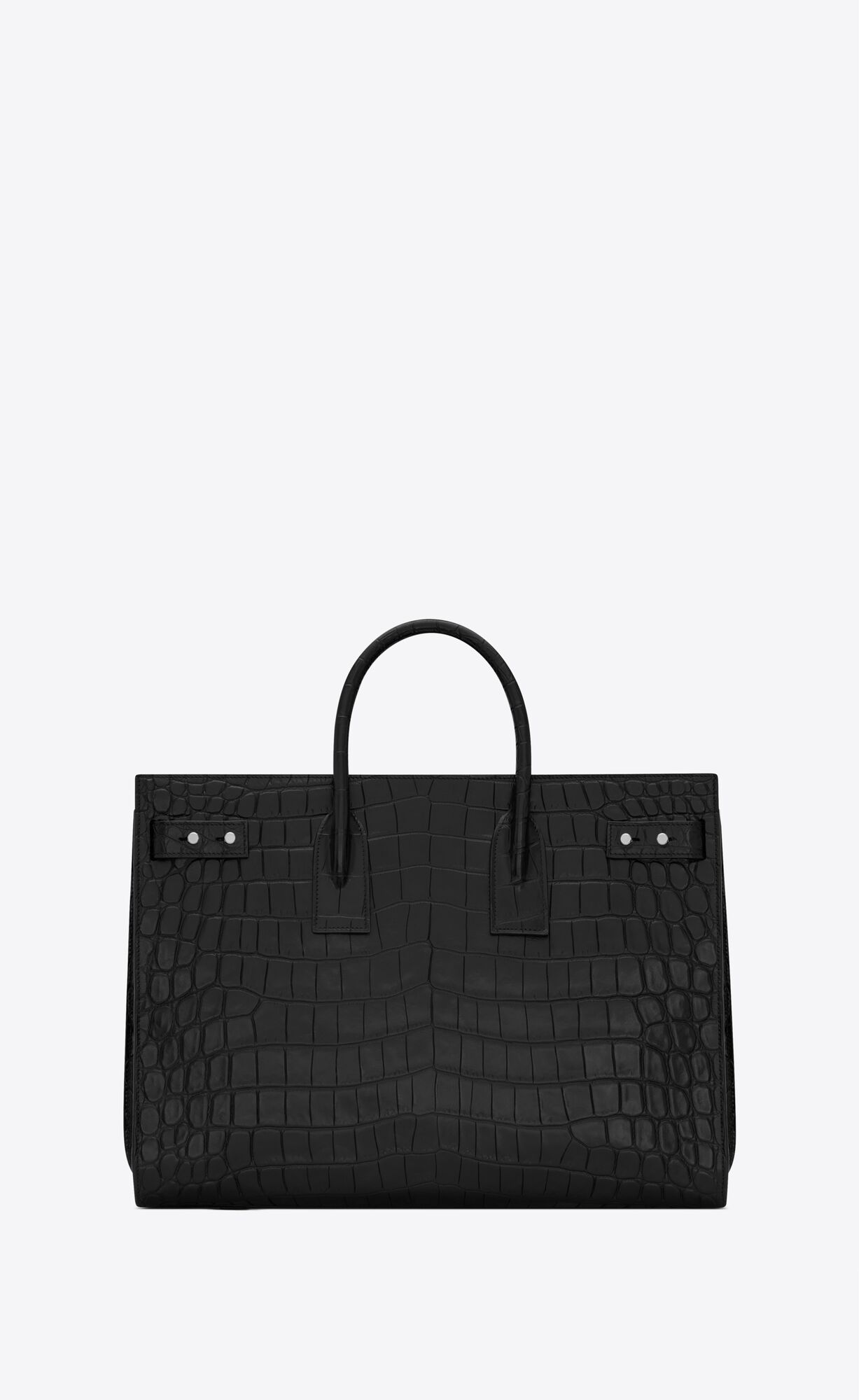 YSL Sac De Jour Thin Large In Crocodile-embossed Kozene Čierne | 06842-TNYL