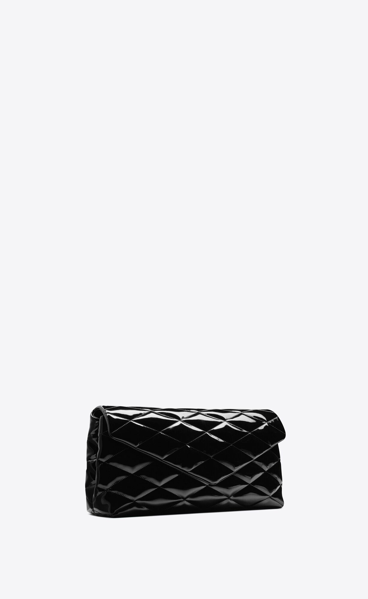 YSL Sade Large Clutch In Lakovane Platene Čierne | 96150-CFGA