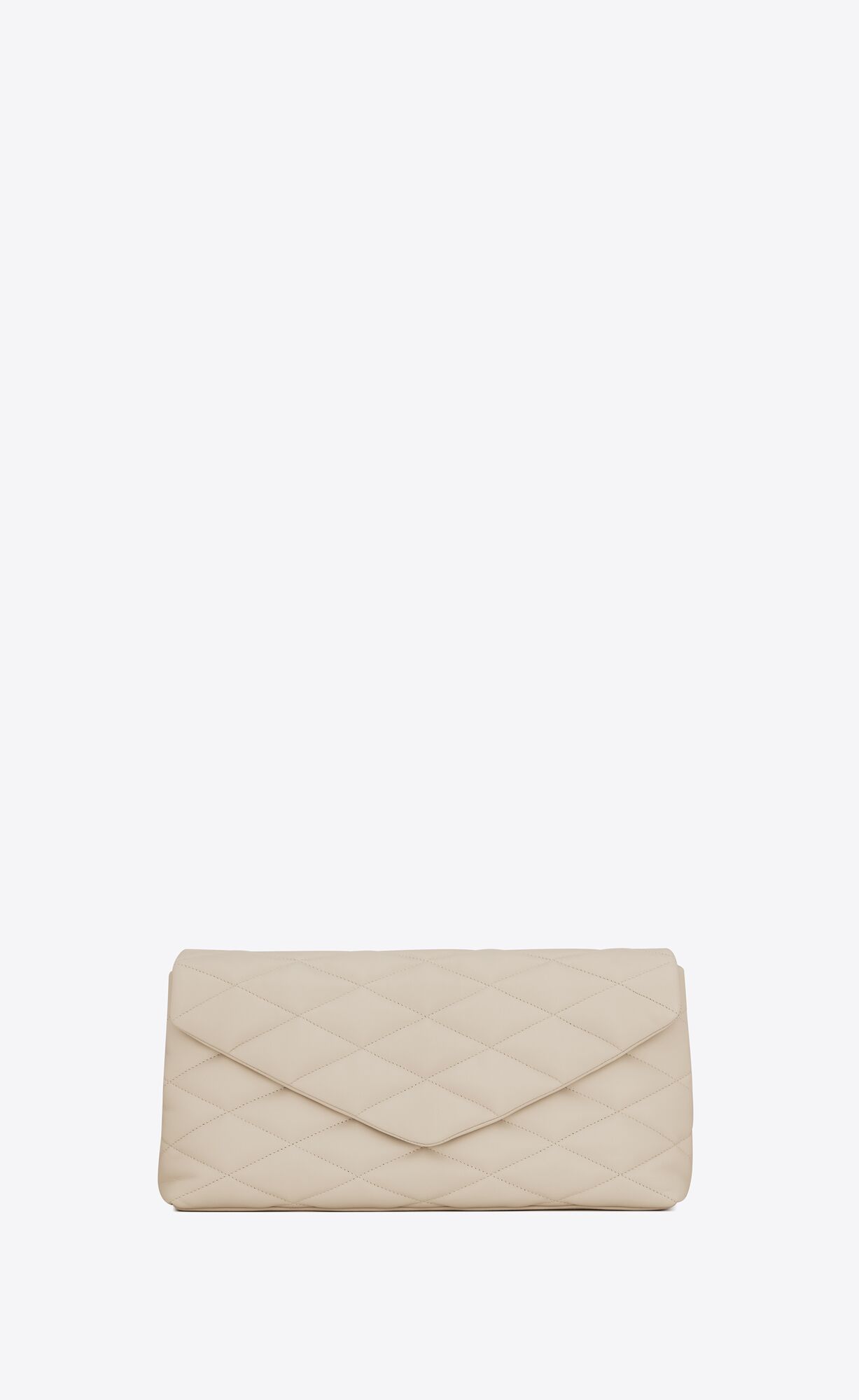 YSL Sade Large Clutch In Lambskin Blanc Vintage | 10763-WCYM