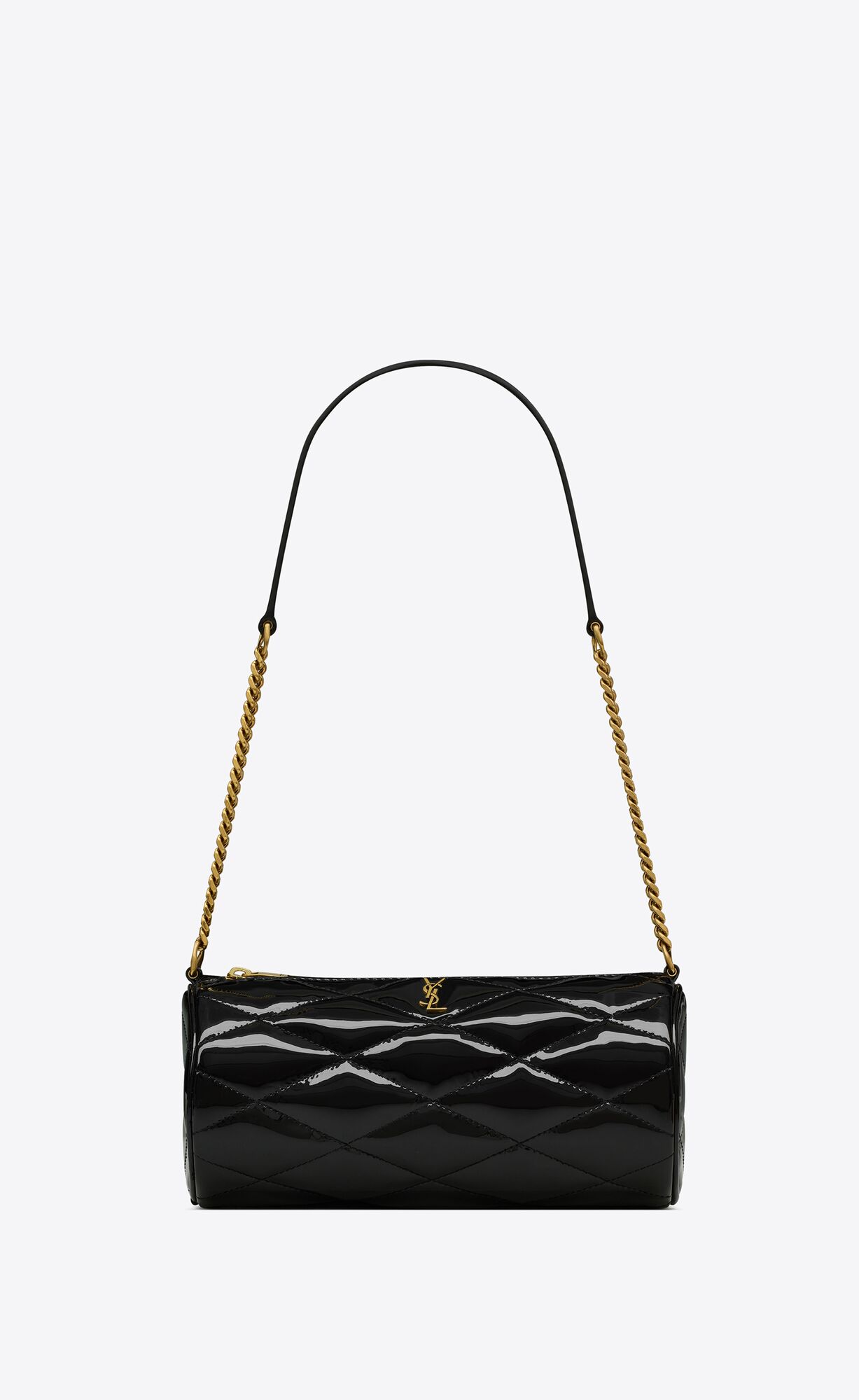 YSL Sade Mini In Prešívané Lakovane Kozene Čierne | 84056-VZUB