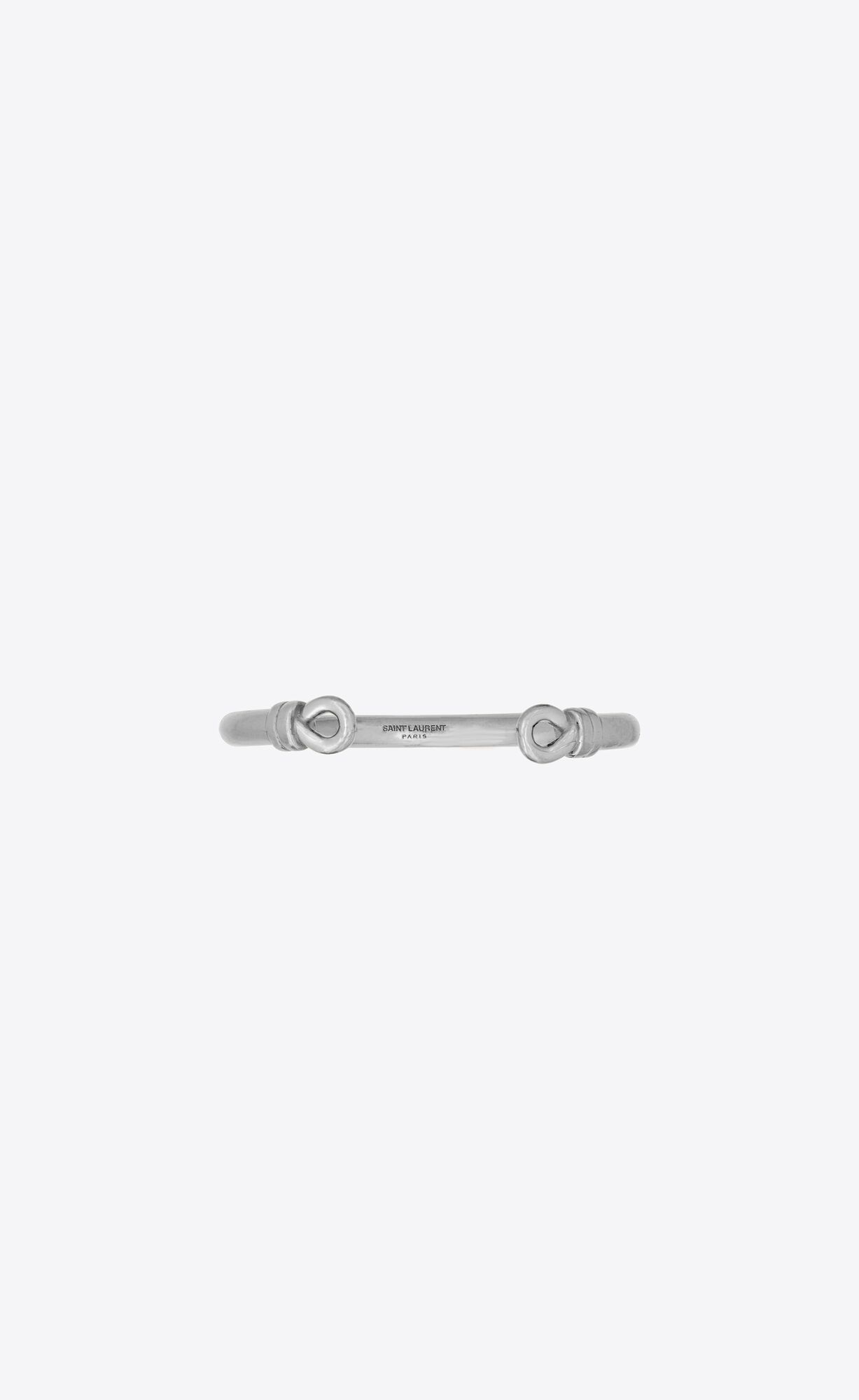 YSL Sailor Knot Cuff Bracelet In Metal Palladium | 61287-CBSV