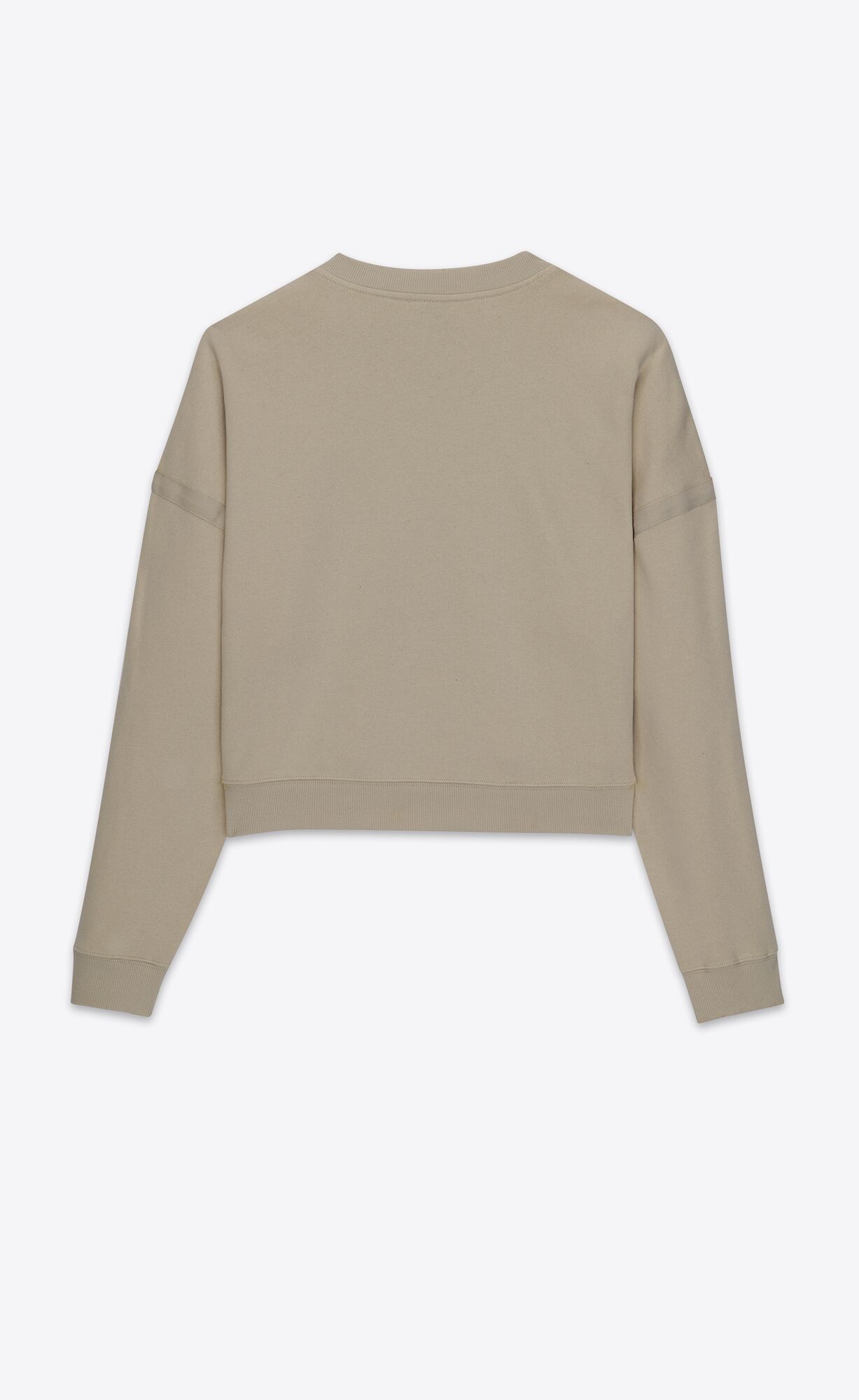 YSL Saint Laurent Cropped Sweatshirt Mastic | 89126-BXRL