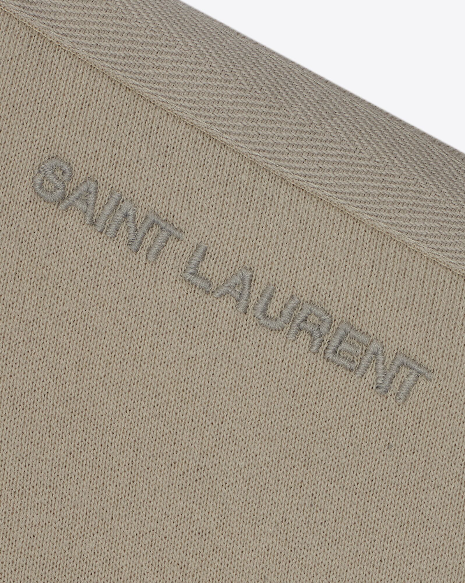 YSL Saint Laurent Cropped Sweatshirt Mastic | 89126-BXRL