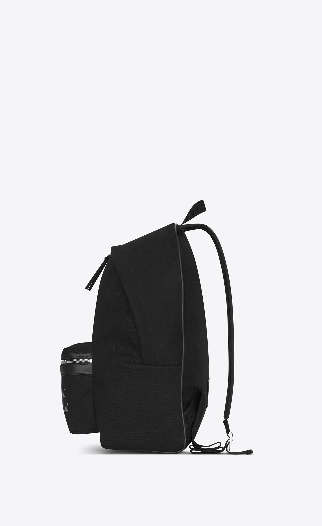 YSL Saint Laurent Embroidered City Backpack In Platene Čierne Biele | 18654-EGZX