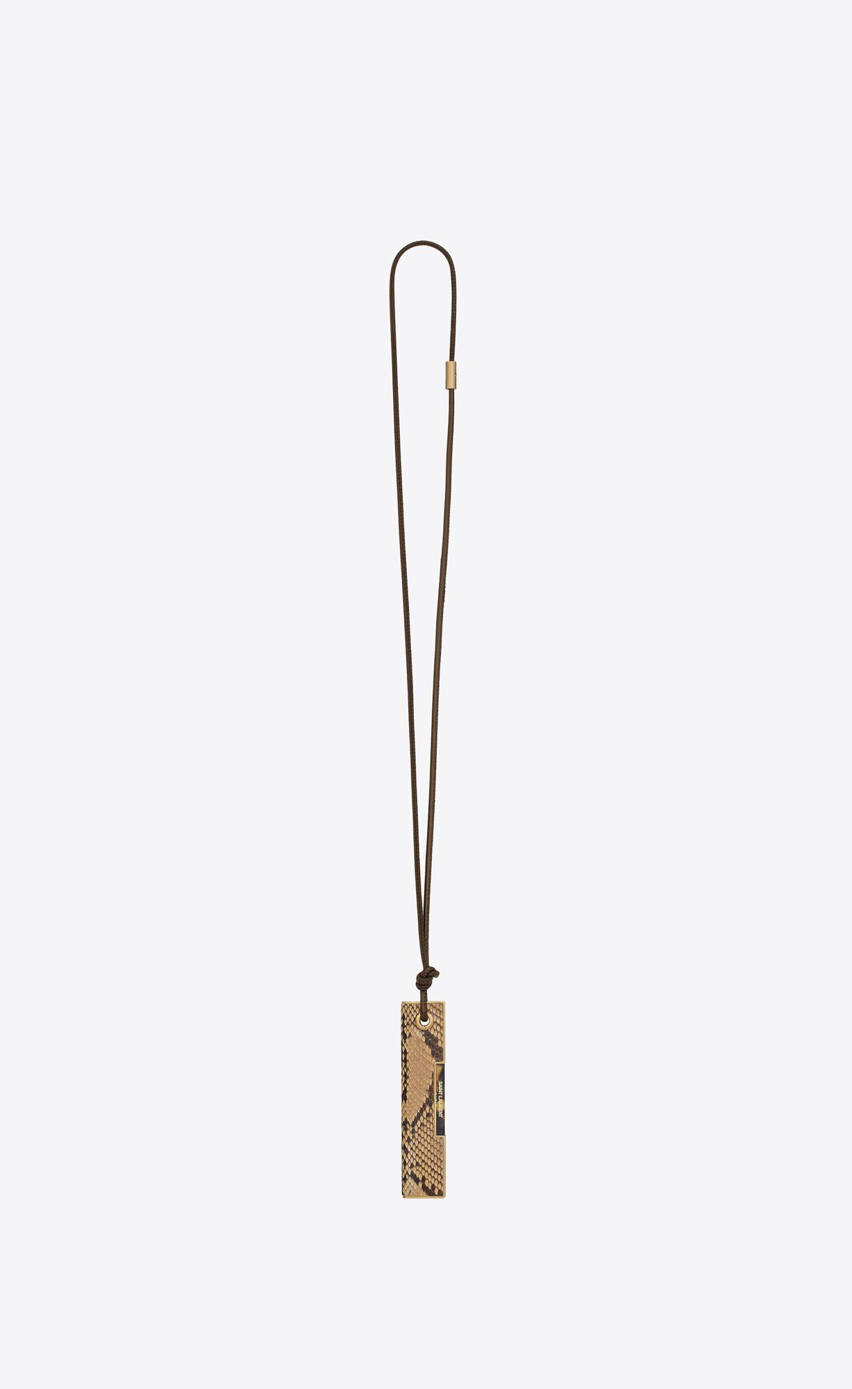 YSL Saint Laurent Hair Comb Necklace In Python Béžové | 97862-YLBH