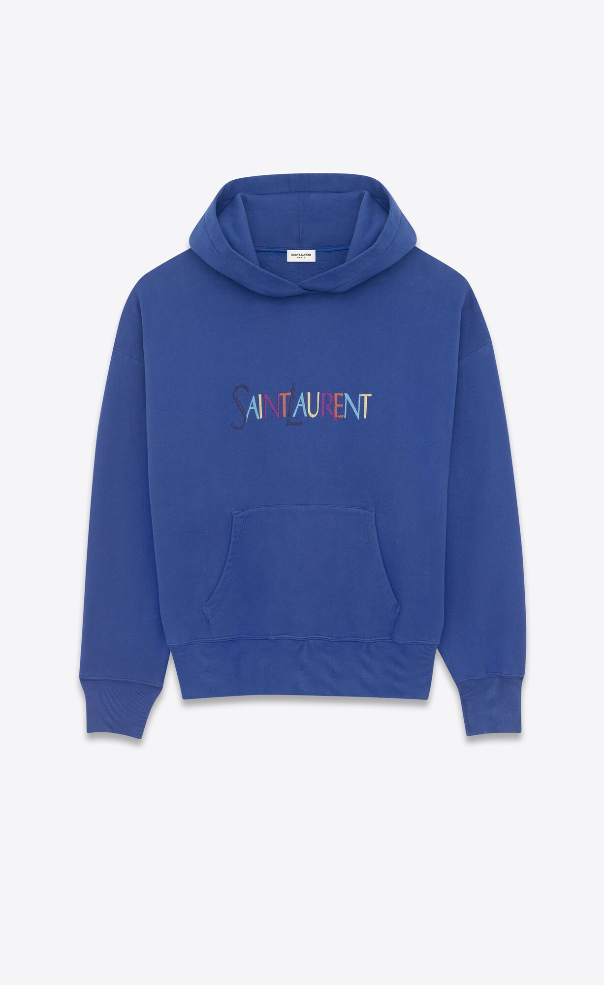 YSL Saint Laurent Hoodie Bleu Et Multicolore | 87603-WKUM