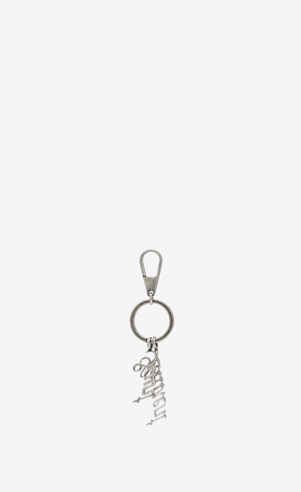 YSL Saint Laurent Keyring In Metal Strieborne | 05864-ZQOW