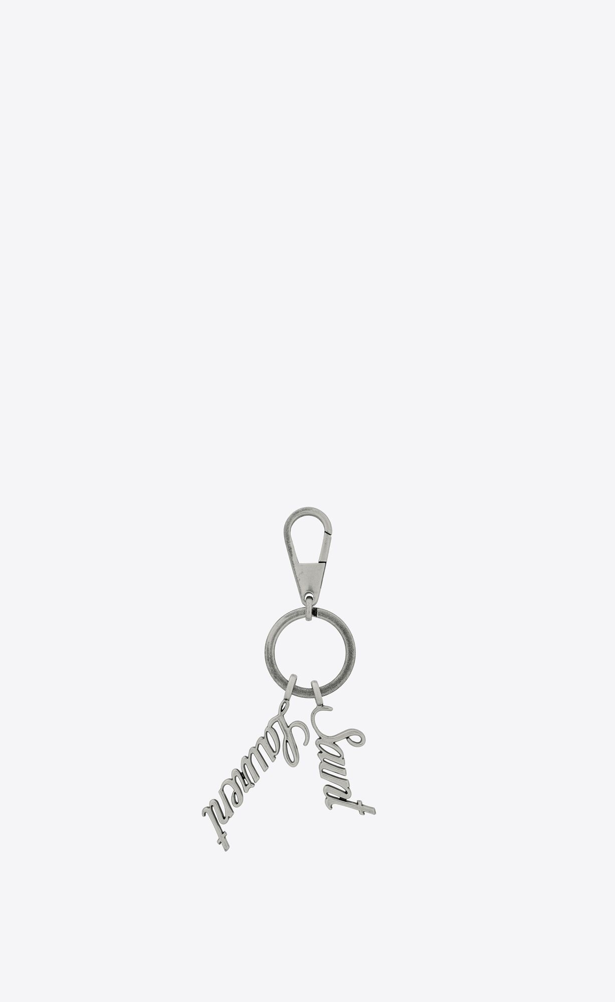 YSL Saint Laurent Keyring In Metal Strieborne | 81049-EIHJ