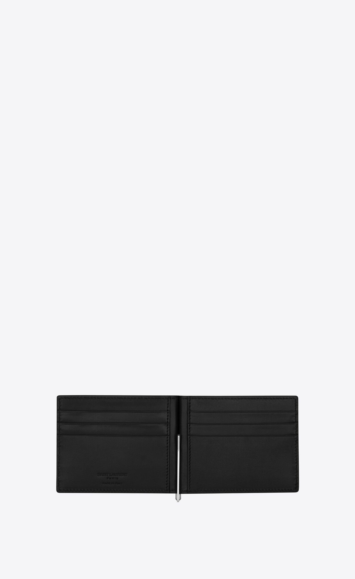 YSL Saint Laurent Paris Bill Clip Wallet In Crocodile-embossed Kozene Čierne | 92036-EOJC