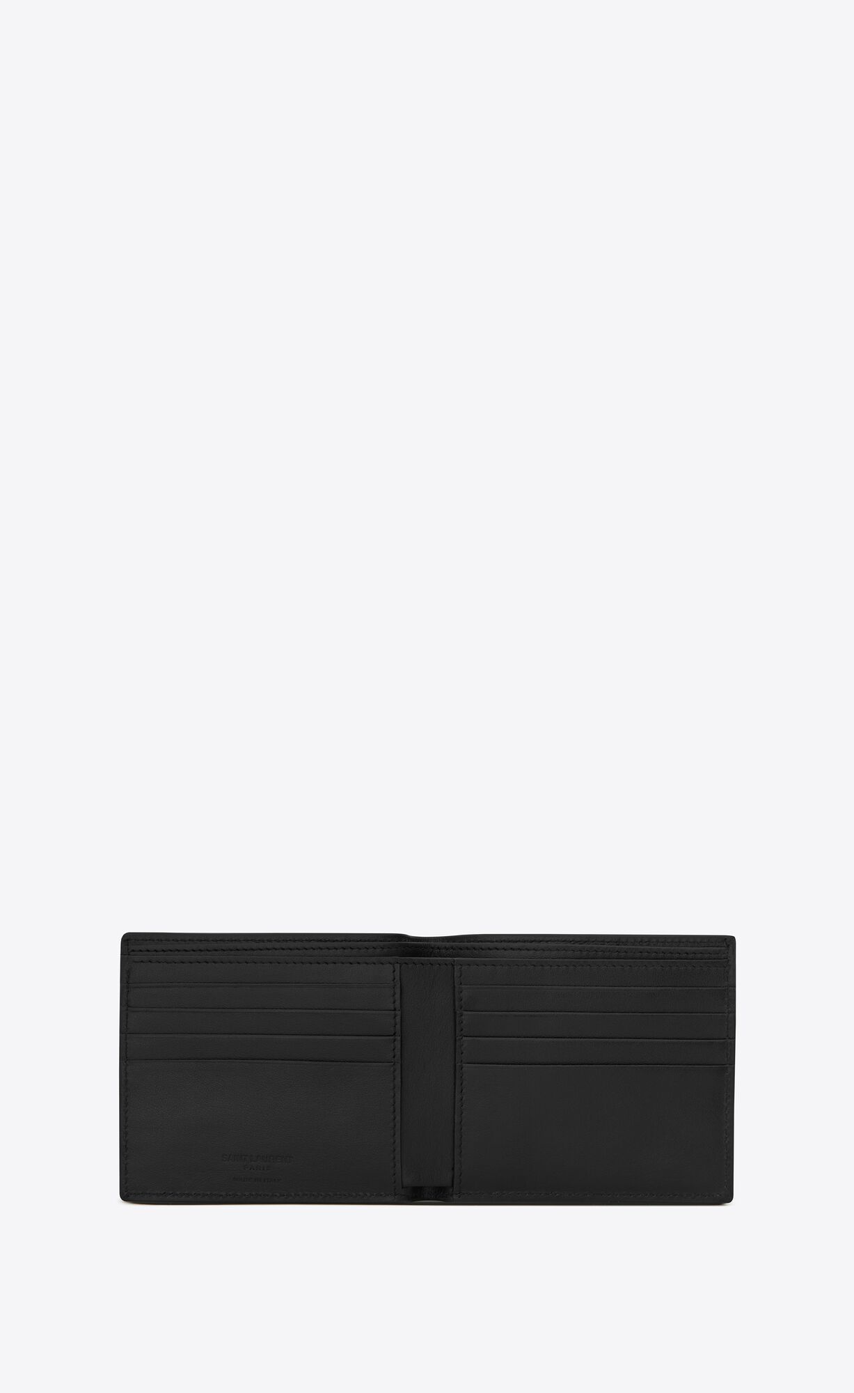 YSL Saint Laurent Paris East/West Wallet In Smooth Kozene Čierne | 40657-YFHK