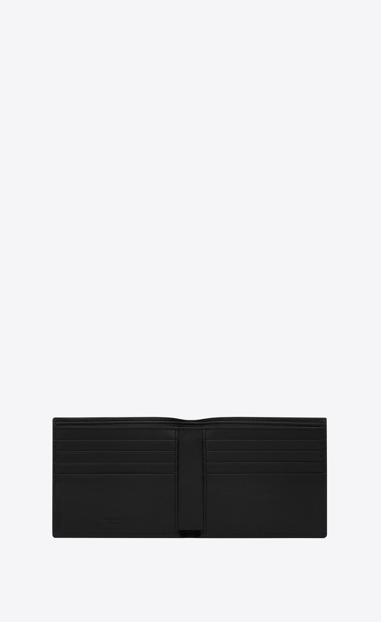 YSL Saint Laurent Paris East/West Wallet In Eel Strieborne | 97451-JPGX