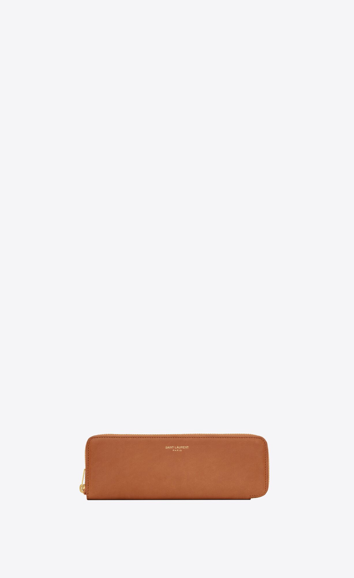 YSL Saint Laurent Paris Pencil Case In Vegetable-tanned Kozene Tmavo Červené | 36701-WBGH