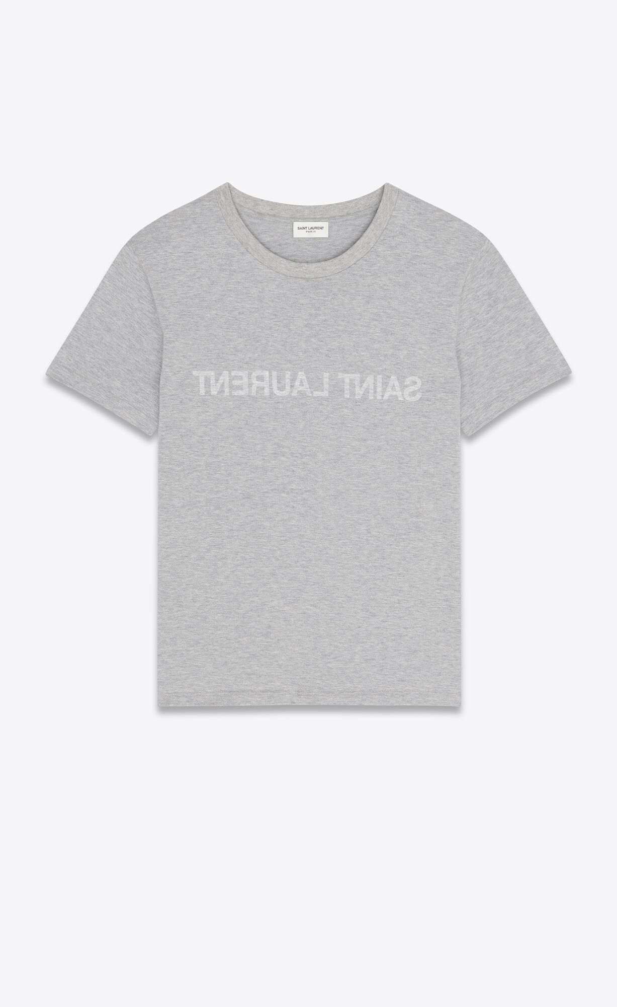 YSL Saint Laurent Reverse T-shirt Gris Chine Et Naturel | 06319-CRJO