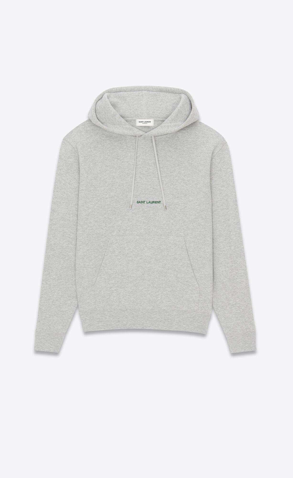 YSL Saint Laurent Rive Gauche Hoodie Gris Chine Et Vert | 05486-VMWA