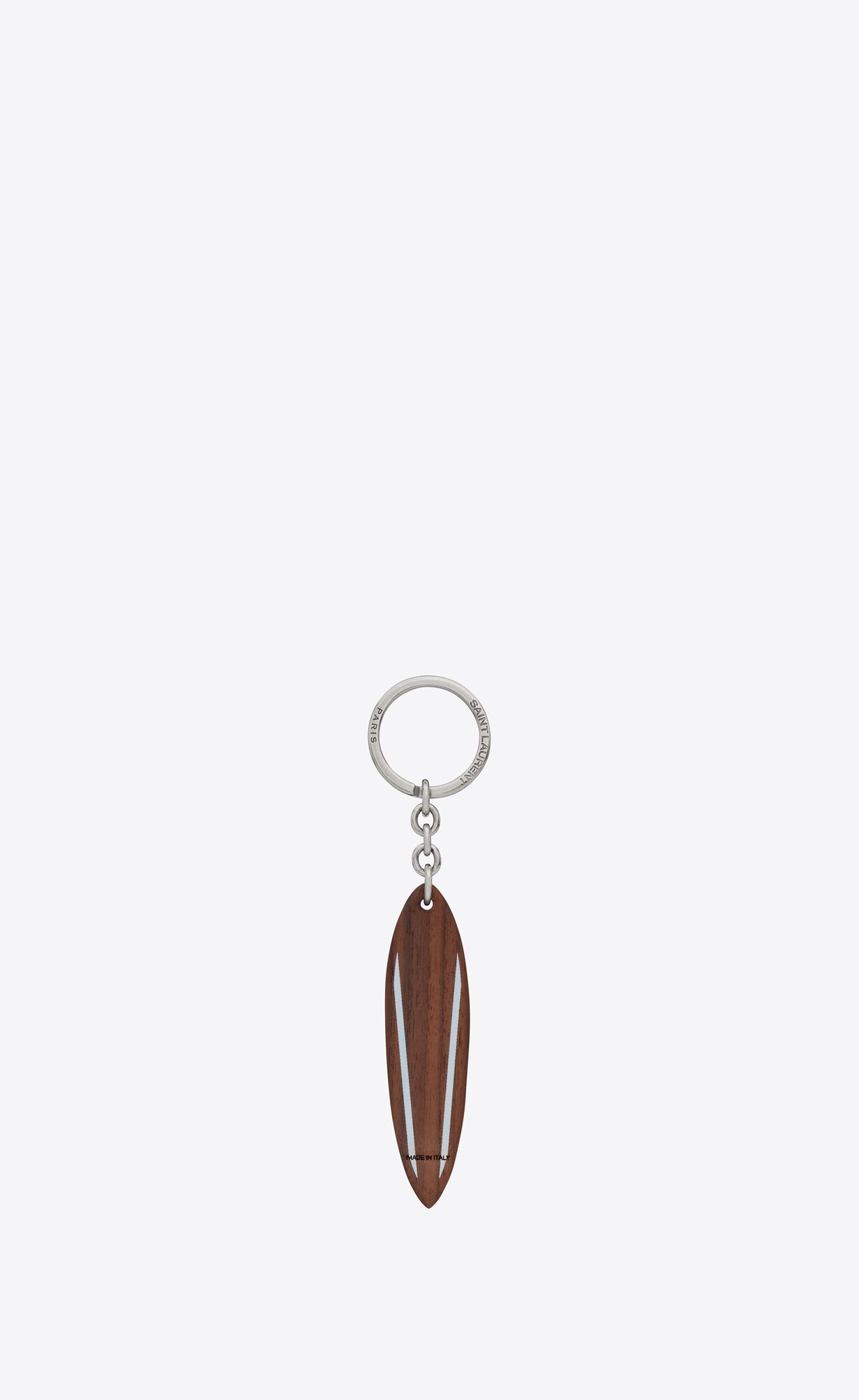 YSL Saint Laurent Surf Keyring In Wood Béžové Biele | 50873-GFJO