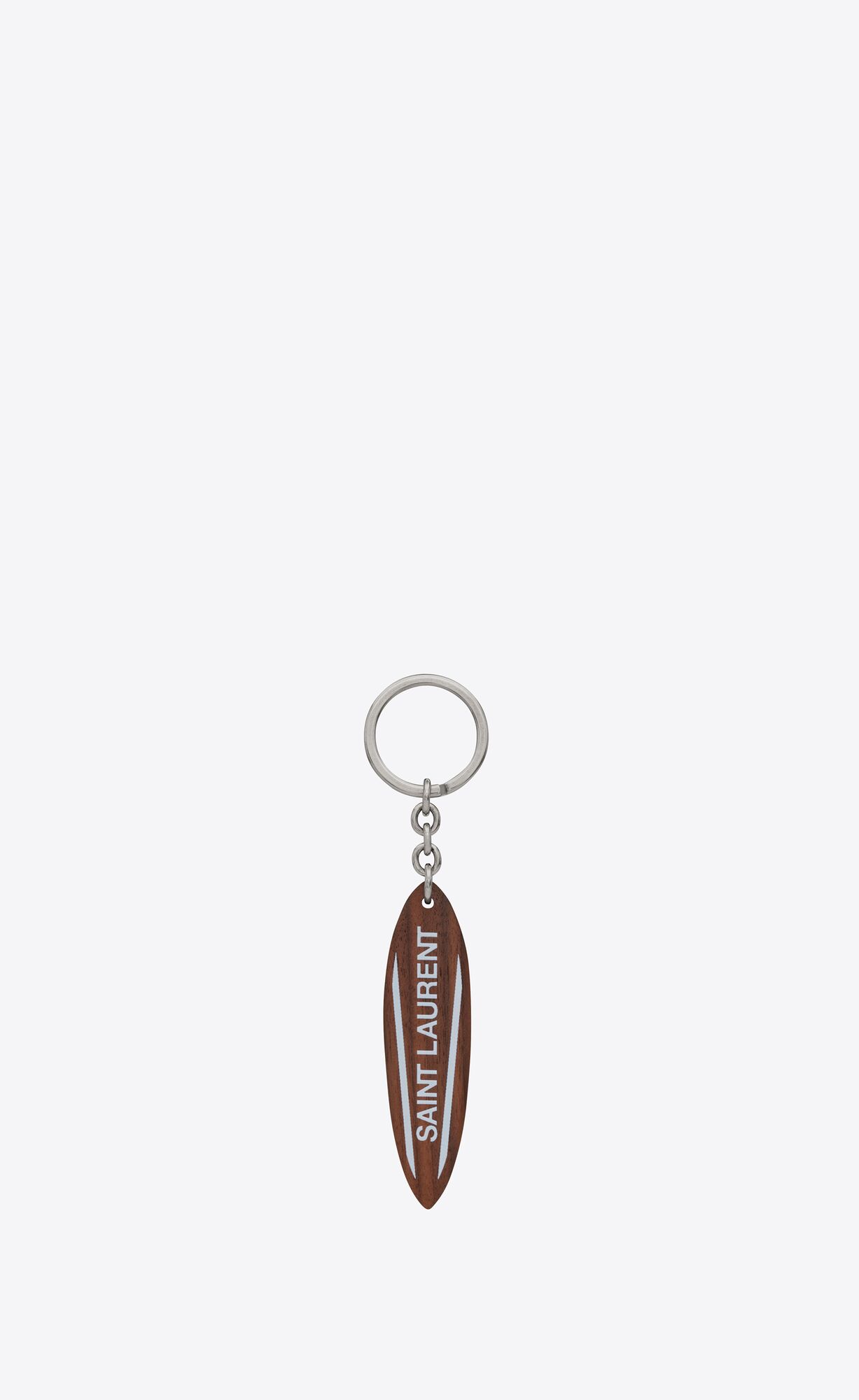 YSL Saint Laurent Surf Keyring In Wood Béžové Biele | 50873-GFJO