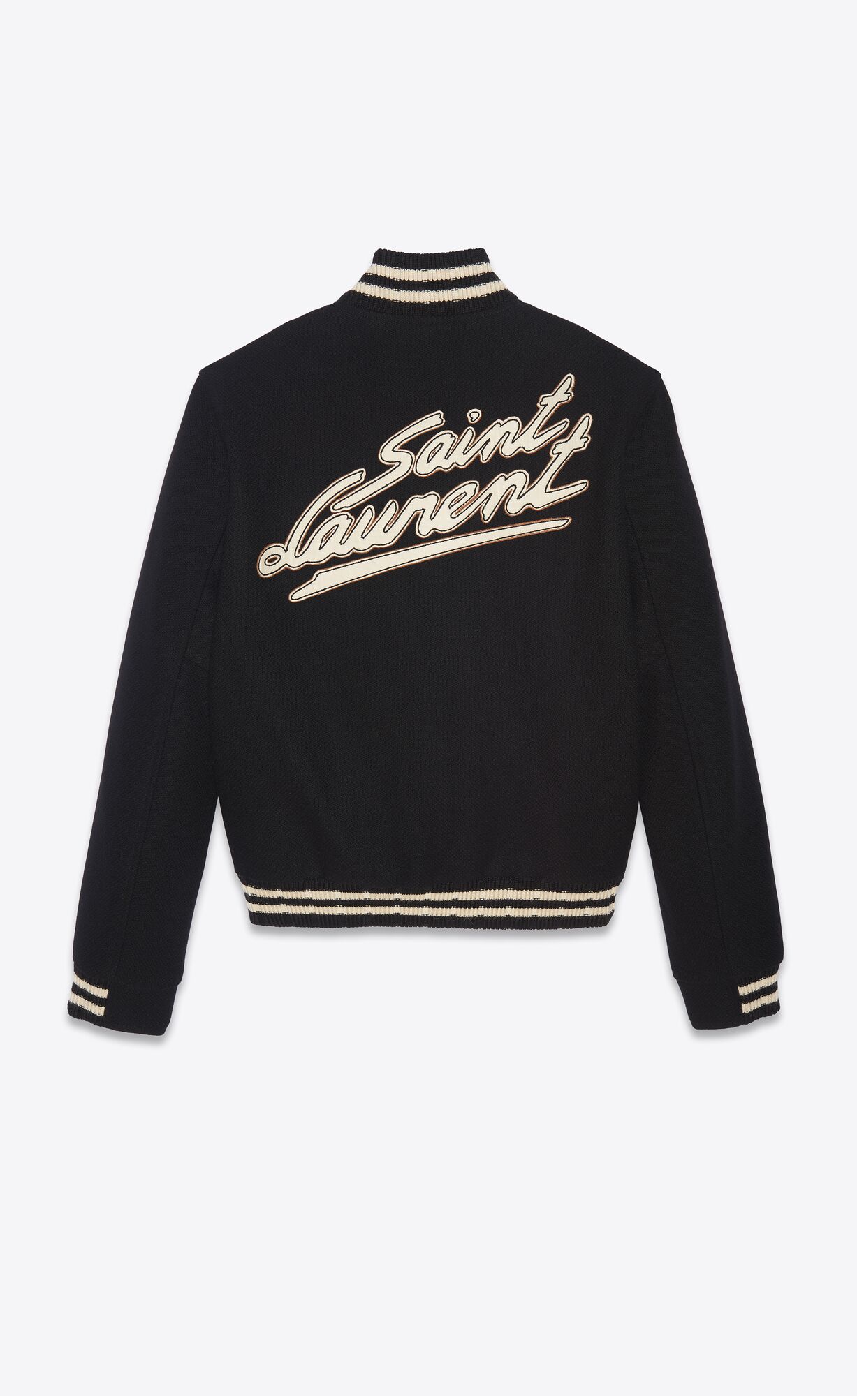 YSL Saint Laurent Teddy Jacket In Vlna Čierne | 03516-ECKD